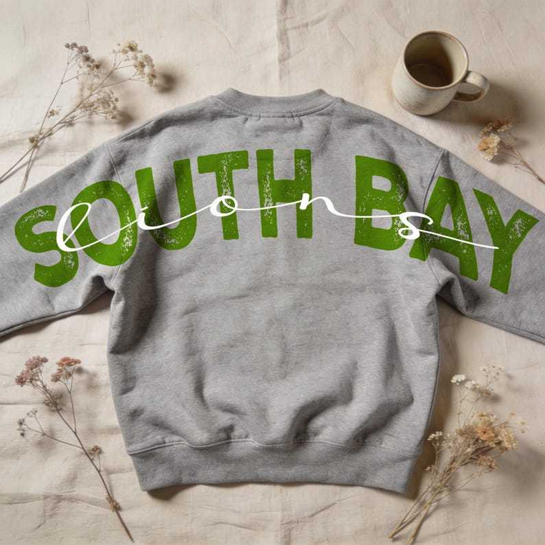 SOLID CUSTOM BACK PRINT SWEATSHIRT FOR SPORTS FANS