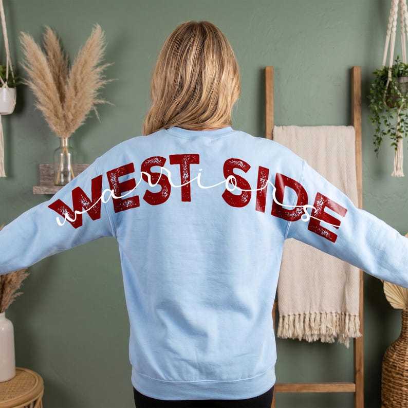 SOLID CUSTOM BACK PRINT SWEATSHIRT FOR SPORTS FANS