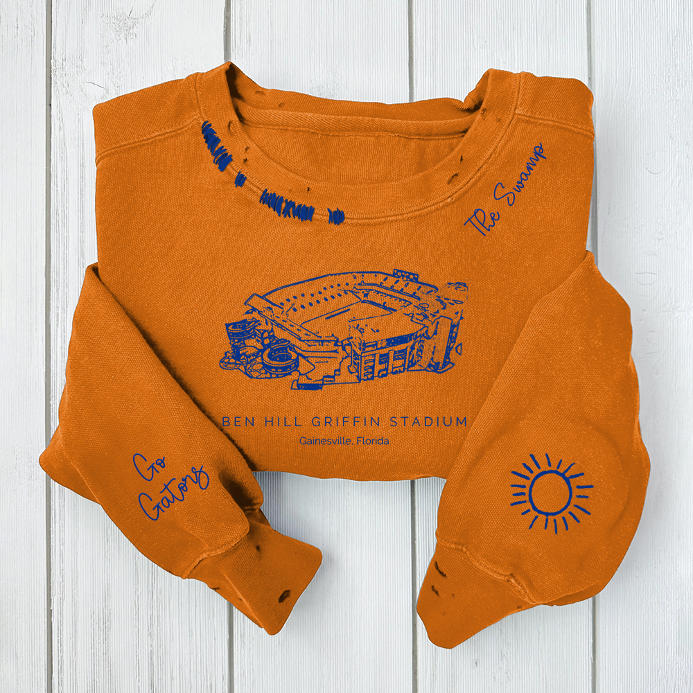 [Copy]Arizona Stadium - University of Arizona Wildcats Alumni Distressed Monogram Chain Stitch Sweatshirt - Vintage Class of 2025 Hoodie