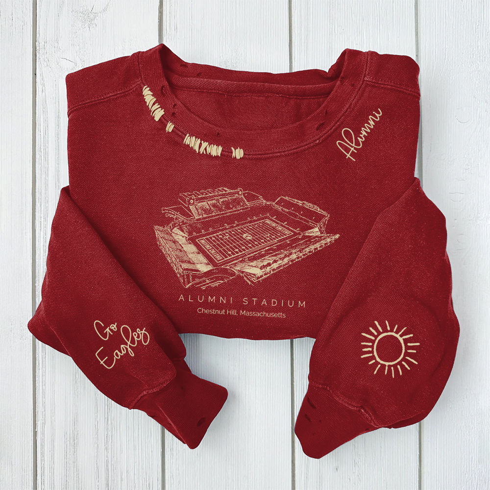 Michigan Stadium - University of Michigan Alumni Distressed Monogram Chain Stitch Sweatshirt - Vintage Class of 2025 Hoodie