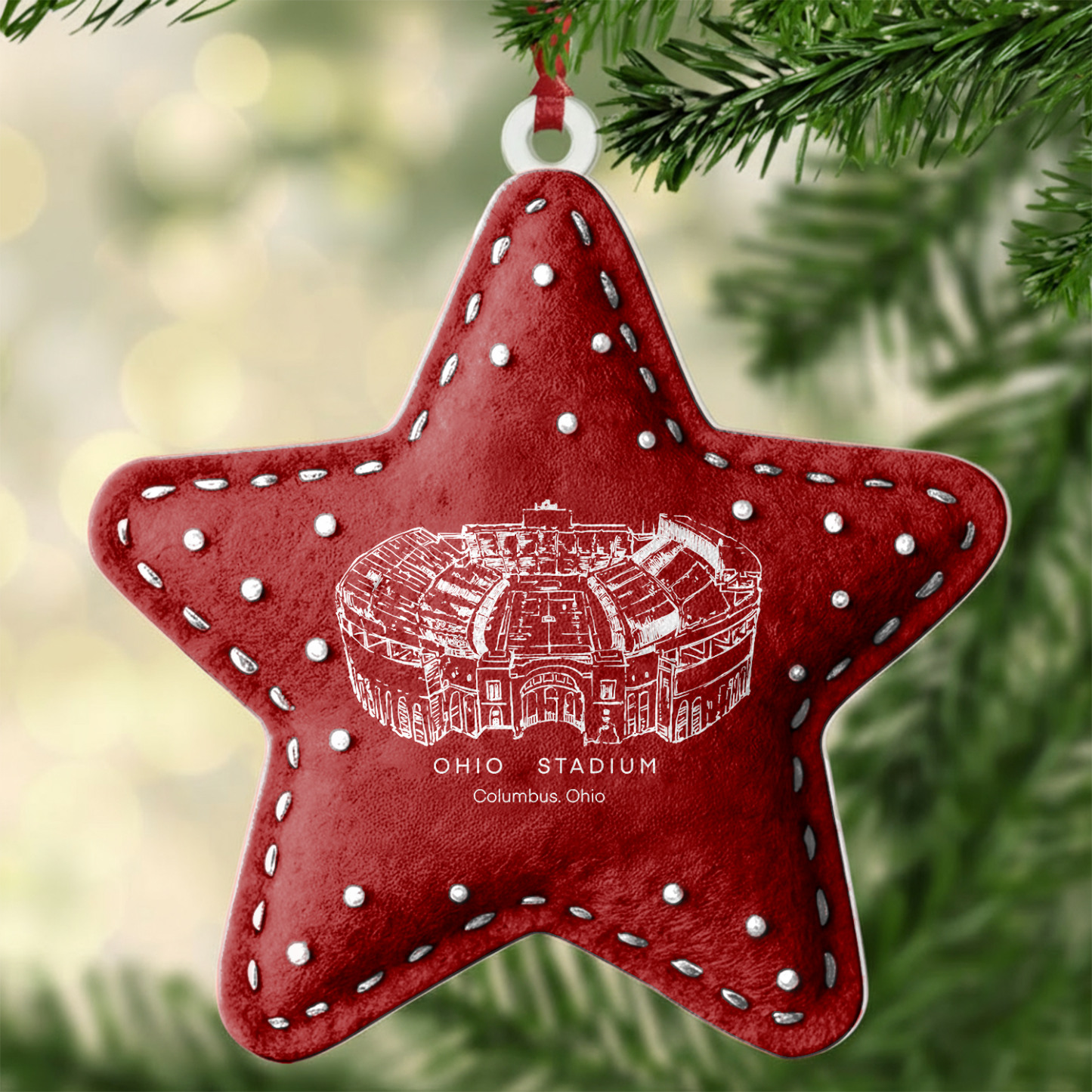 Custom Ohio Stadium Christmas Acrylic Ornament Gift For Family Member - Limited Edition