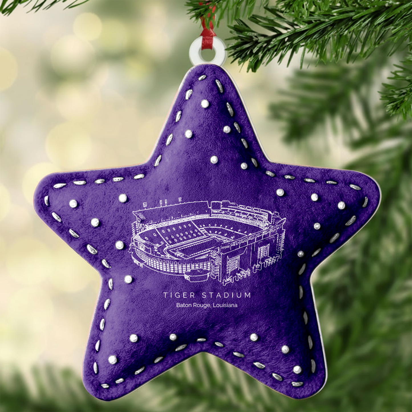 Custom Tiger Stadium Christmas Acrylic Ornament Gift For Family Member - Limited Edition