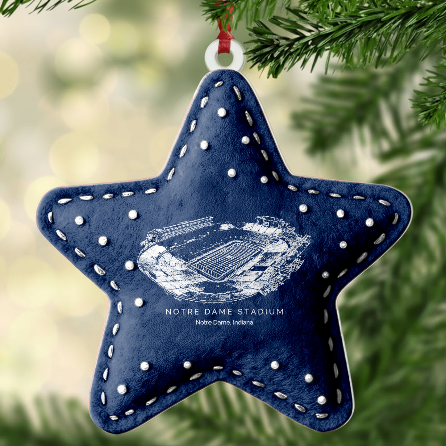 Custom Notre Dame Stadium Christmas Acrylic Ornament Gift For Family Member - Limited Edition