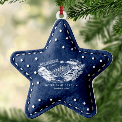 Custom Notre Dame Stadium Christmas Acrylic Ornament Gift For Family Member - Limited Edition