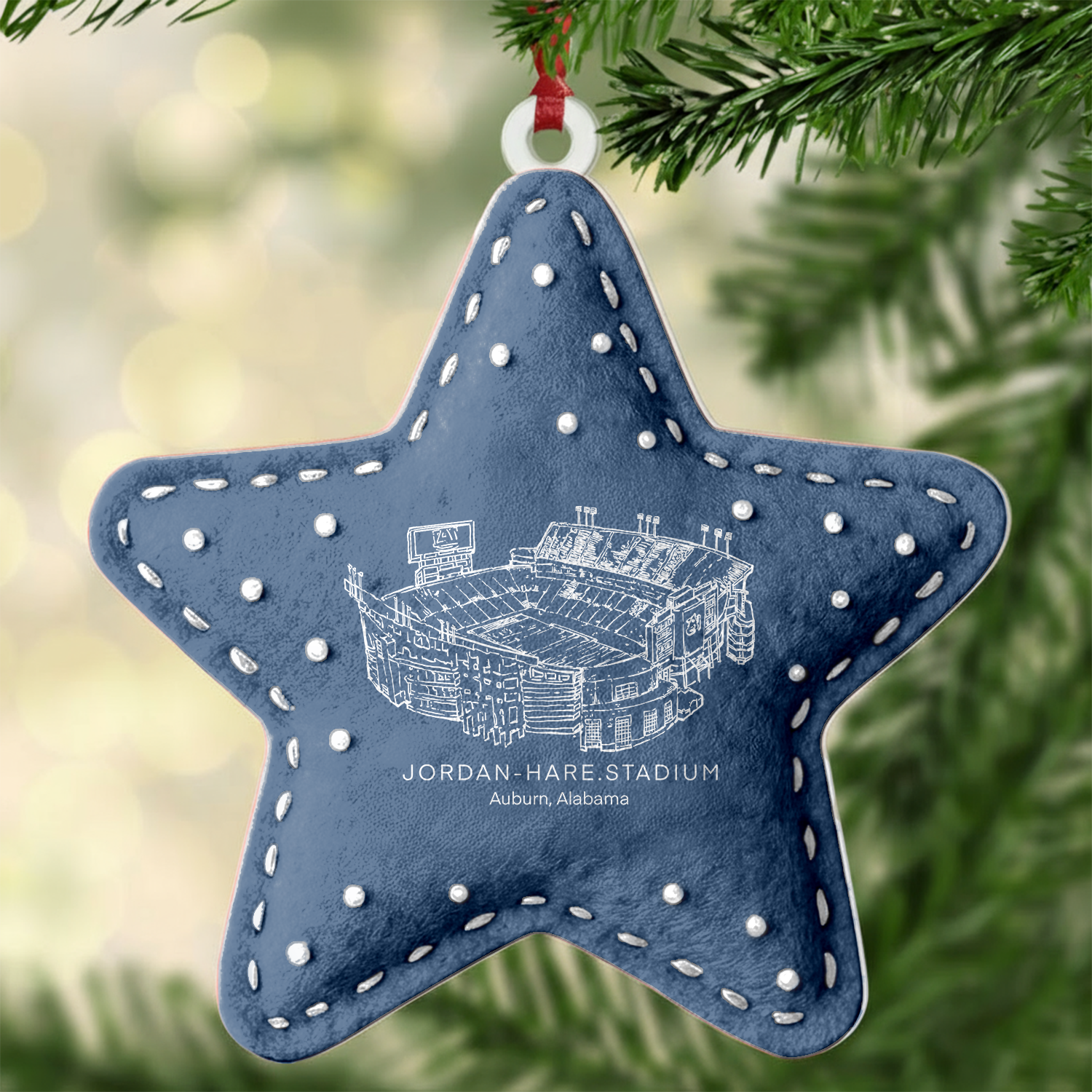 Custom Jordan-Hare Stadium Christmas Acrylic Ornament Gift For Family Member - Limited Edition