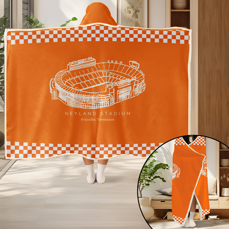 Personalized Neyland Stadium Sport Hooded Blanket