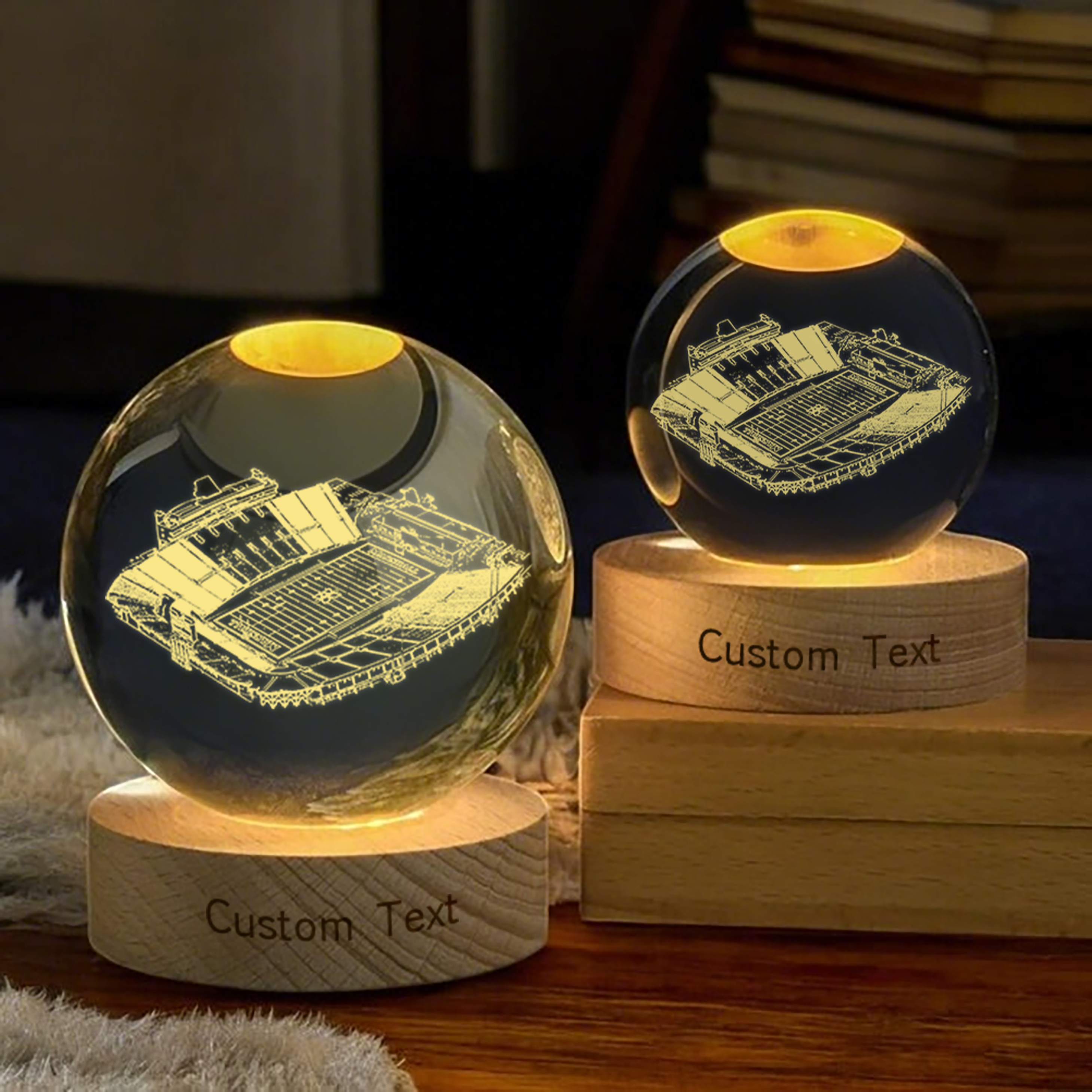 Joan C. Edwards Stadium 3D Spherical Crystal Lamp
