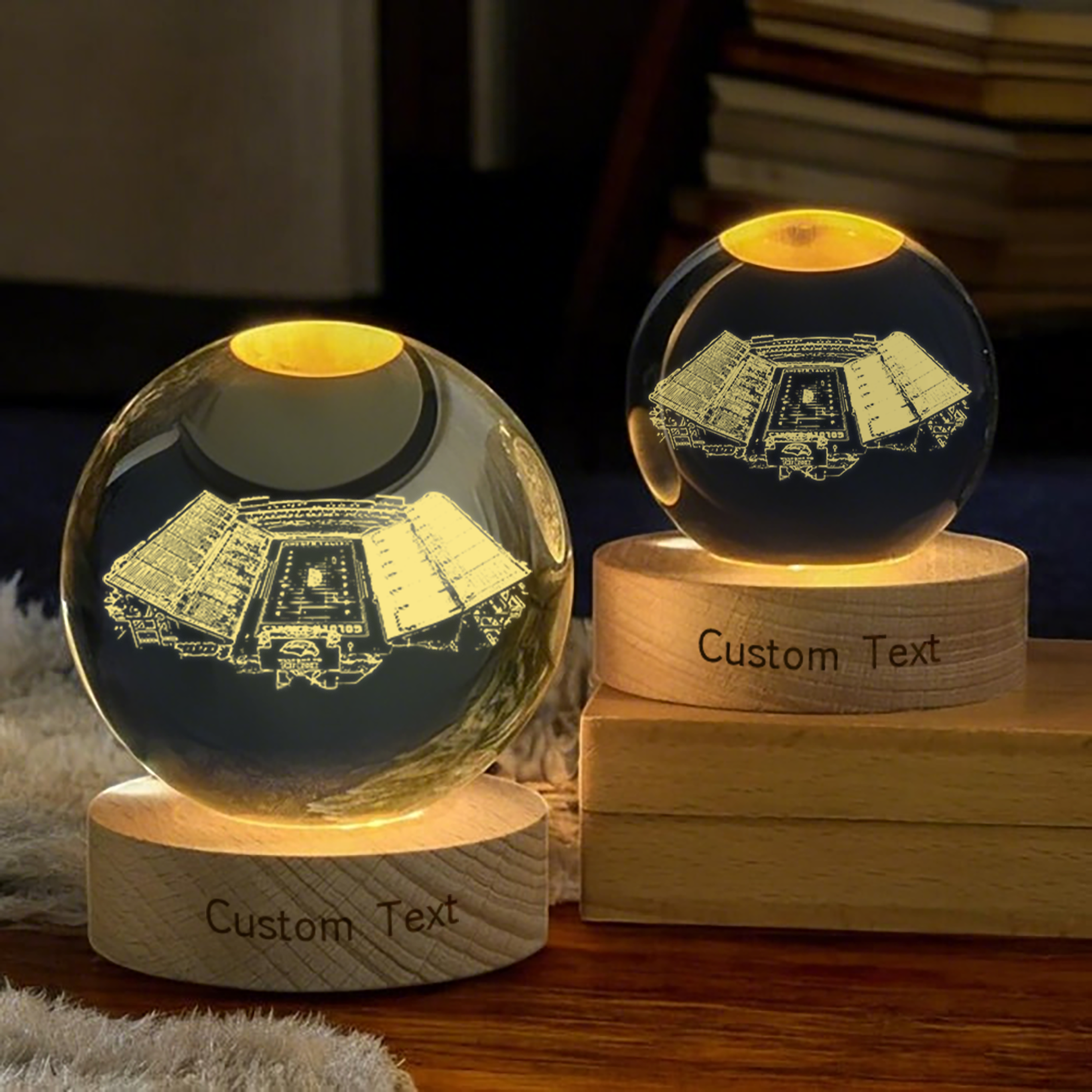 M. M. Roberts Stadium 3D Spherical Crystal Lamp