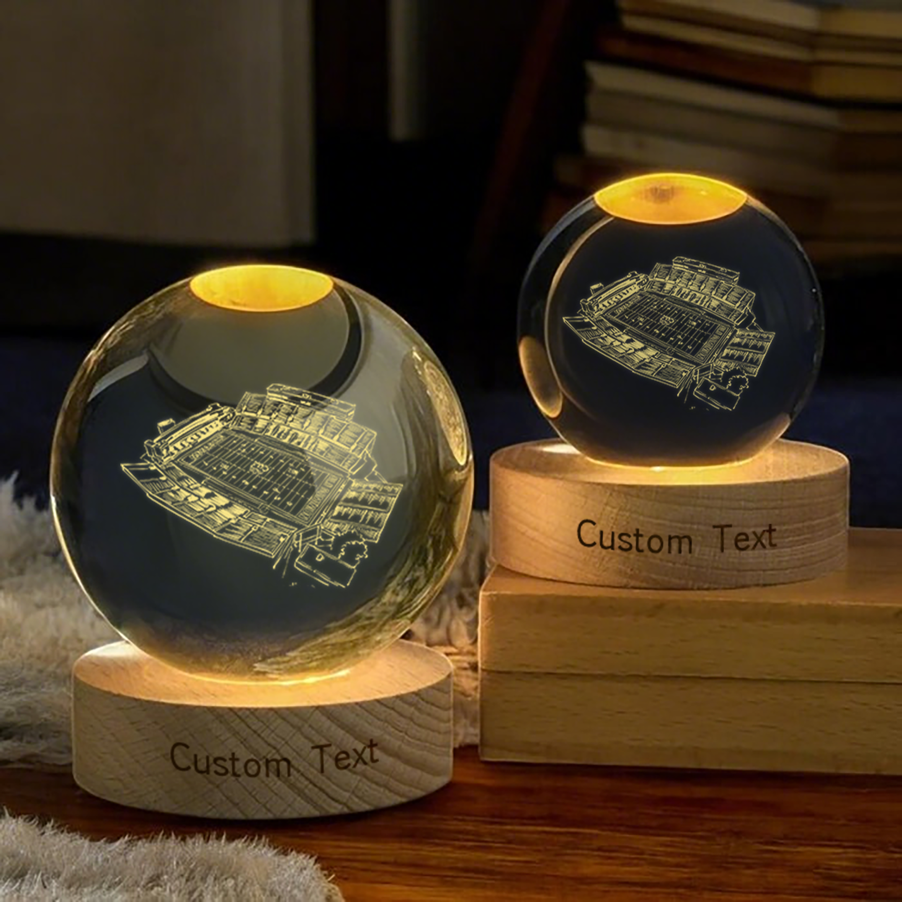 S.B. Ballard Stadium 3D Spherical Crystal Lamp
