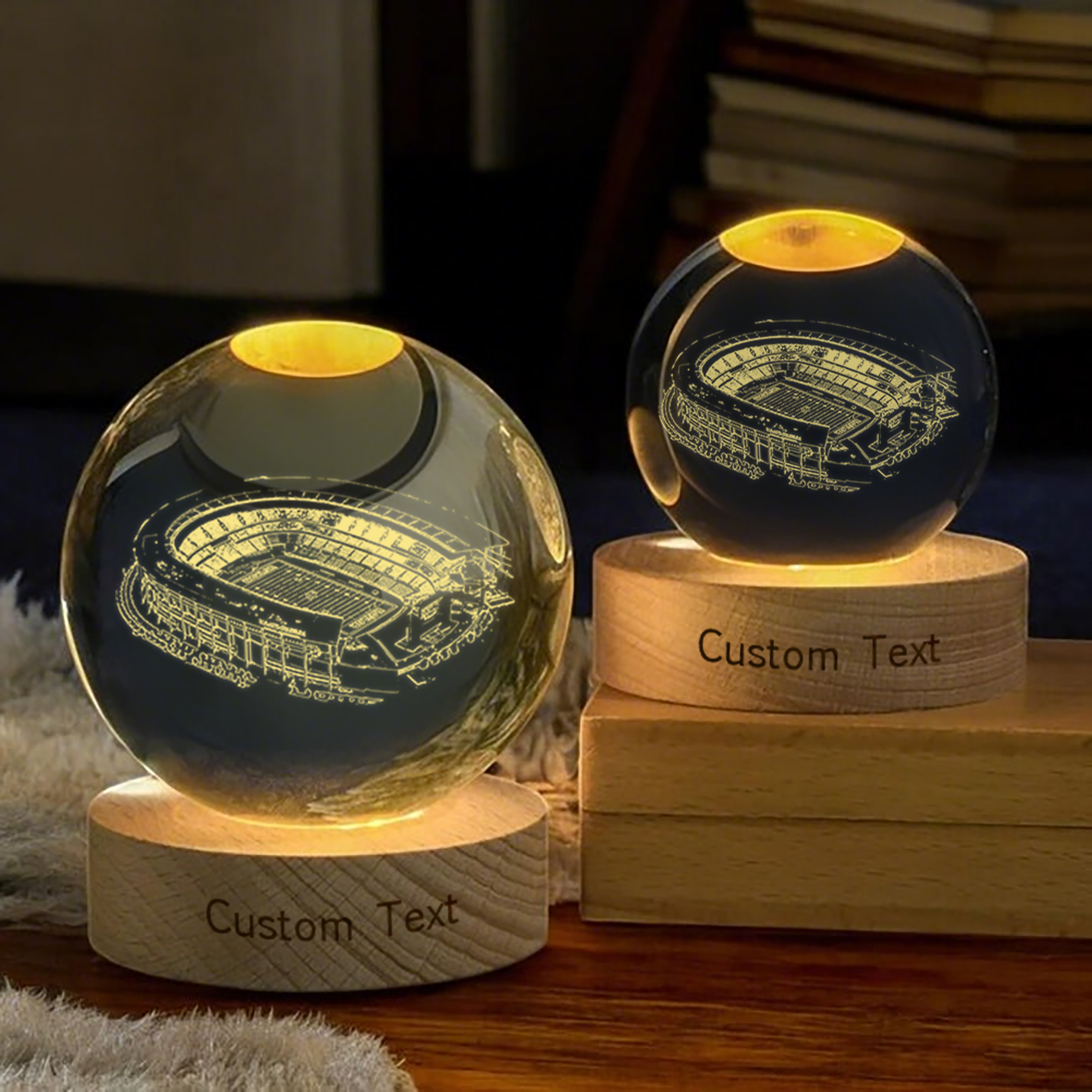 McLane Stadium 3D Spherical Crystal Lamp