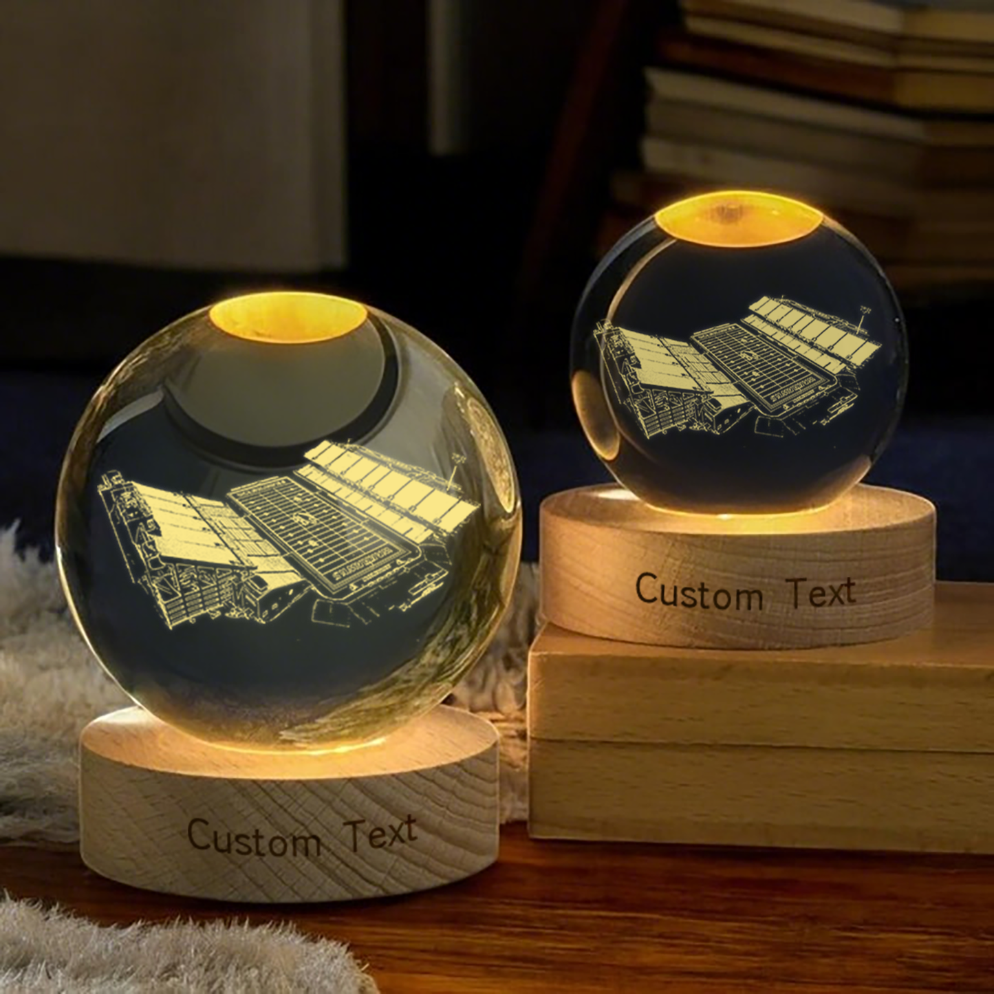 Malone Stadium 3D Spherical Crystal Lamp