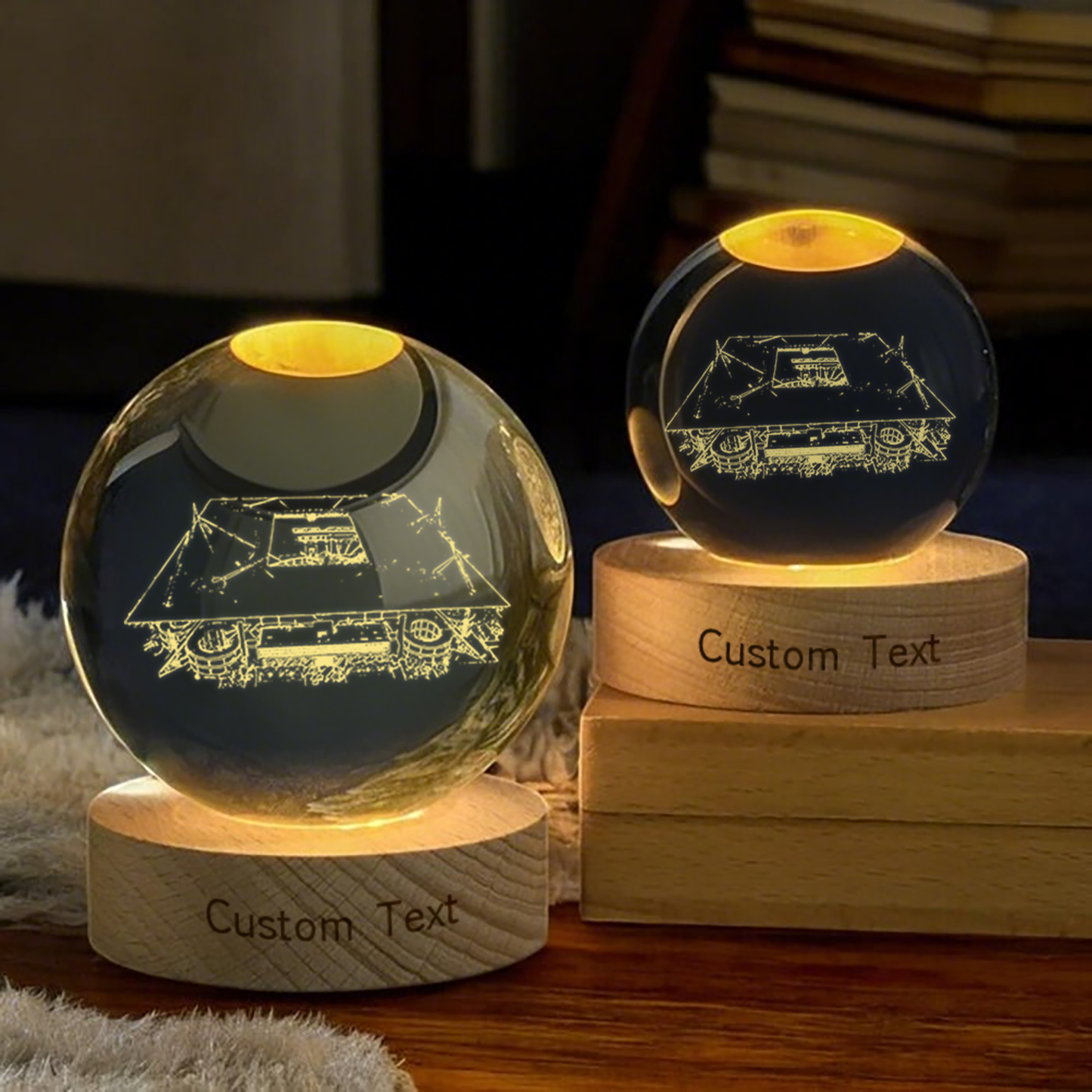 Hard Rock Stadium 3D Spherical Crystal Lamp