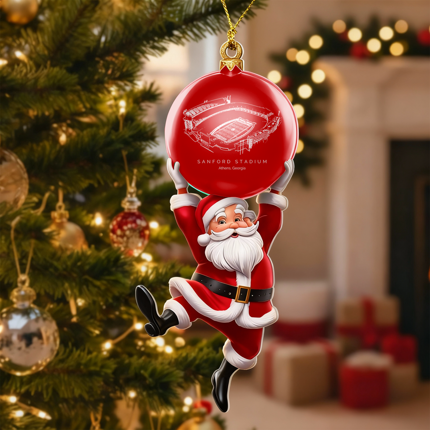 Personalized Sanford Stadium Christmas Acrylic Decorations, A Gift For Fans - Limited Edition