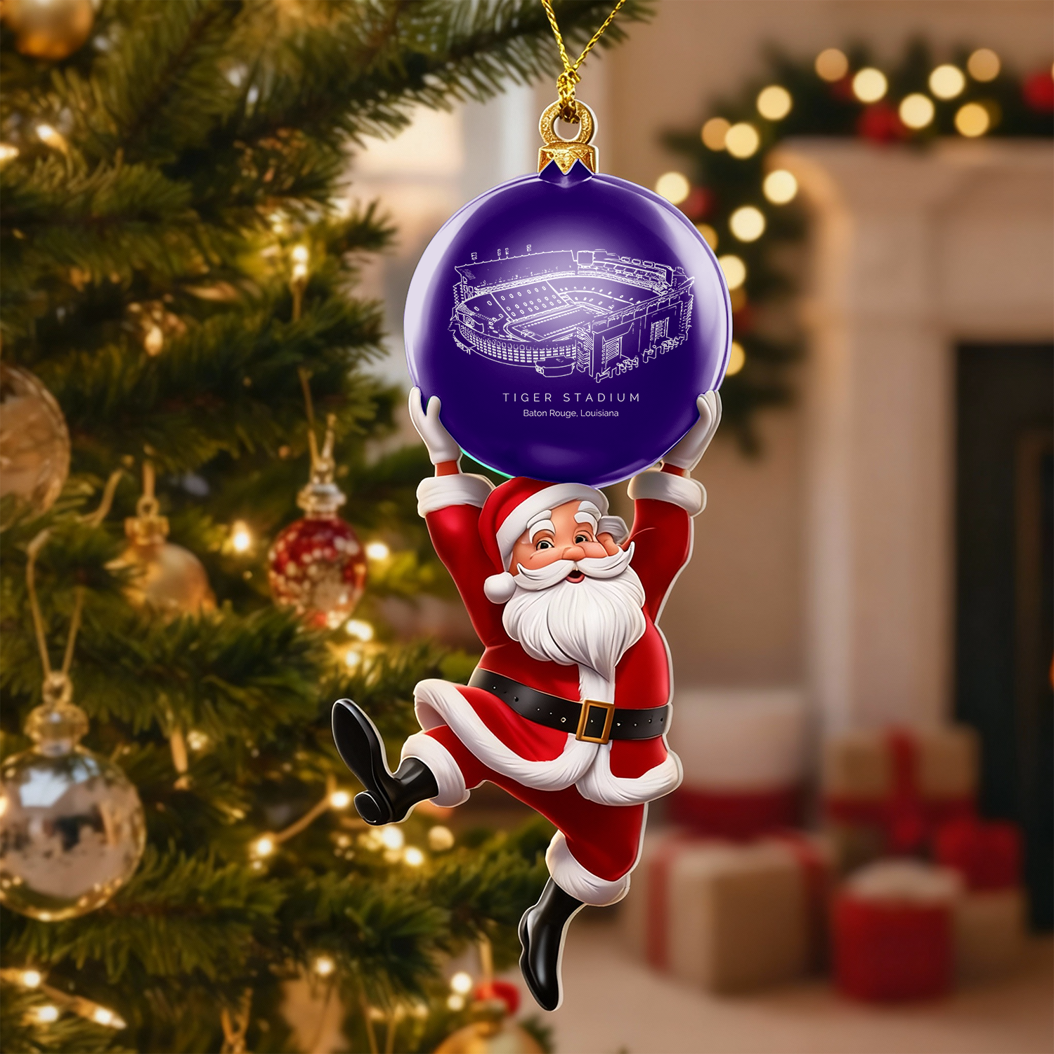 Personalized Tiger Stadium Christmas Acrylic Decorations, A Gift For Fans - Limited Edition