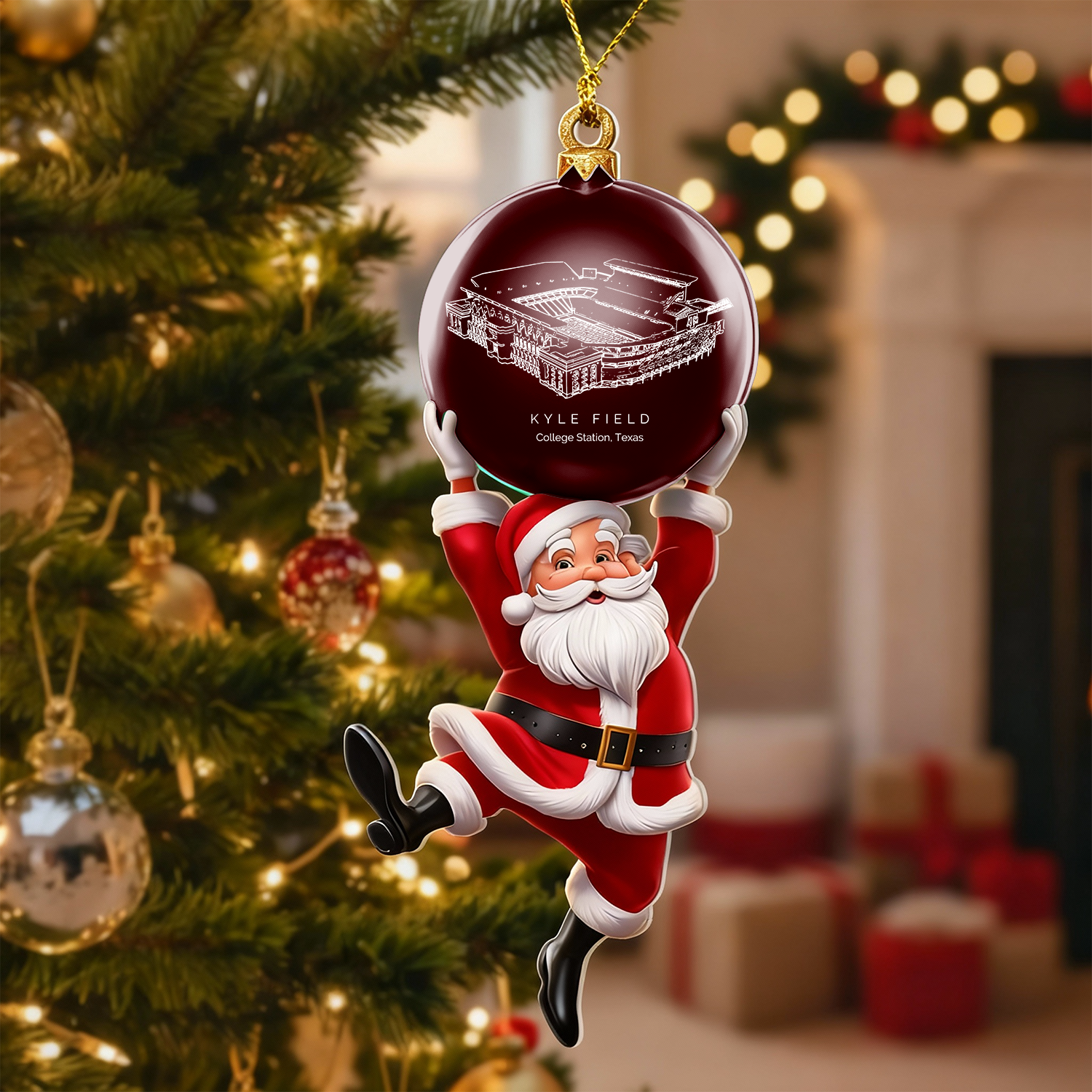 Personalized Kyle Field Stadium Christmas Acrylic Decorations, A Gift For Fans - Limited Edition