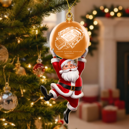 Personalized Boone Pickens Stadium Christmas Acrylic Decorations, A Gift For Fans - Limited Edition