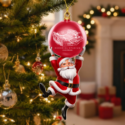 Personalized Memorial Stadium (Lincoln) Christmas Acrylic Decorations, A Gift For Fans - Limited Edition