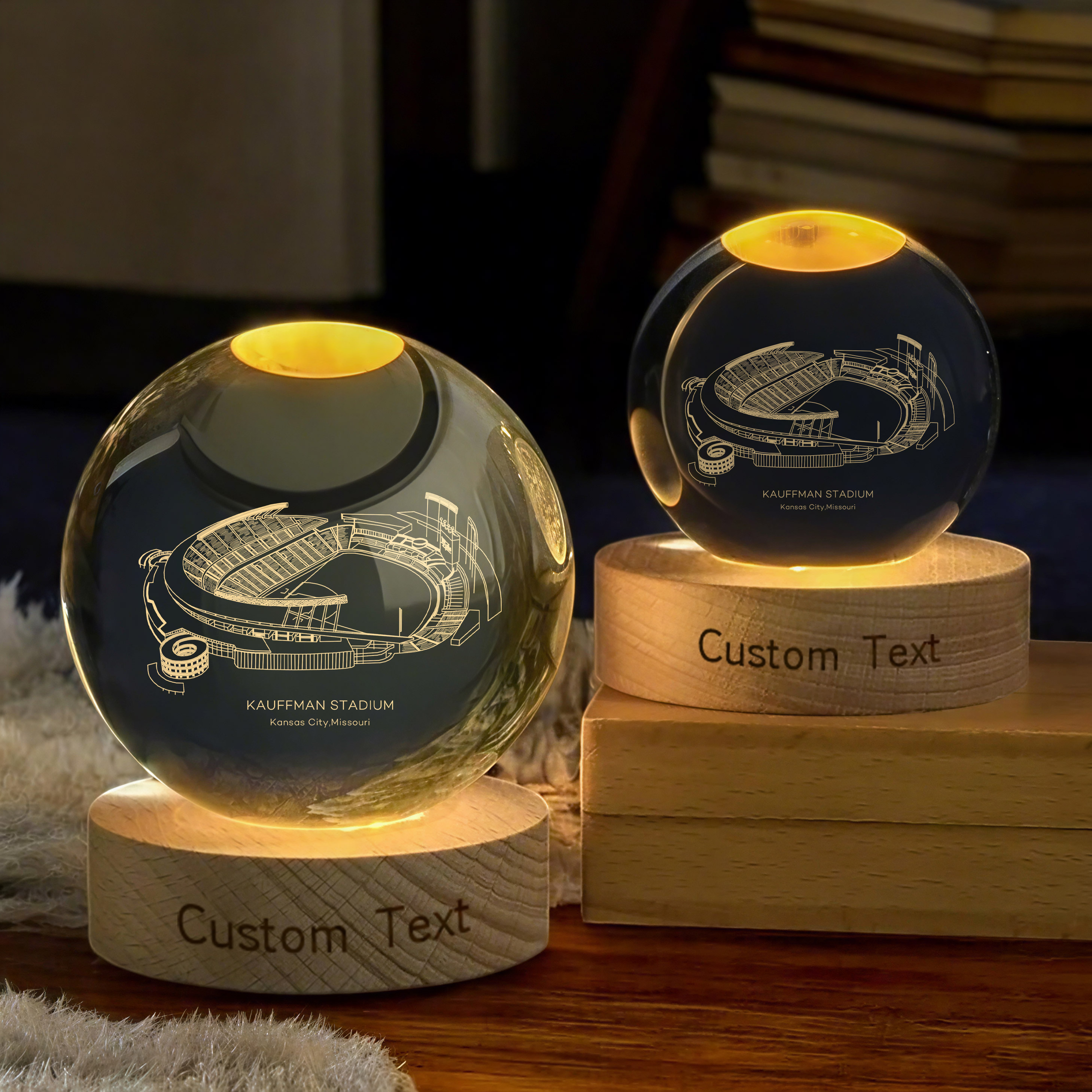 KAUFFMAN Stadium 3D Spherical Crystal Lamp