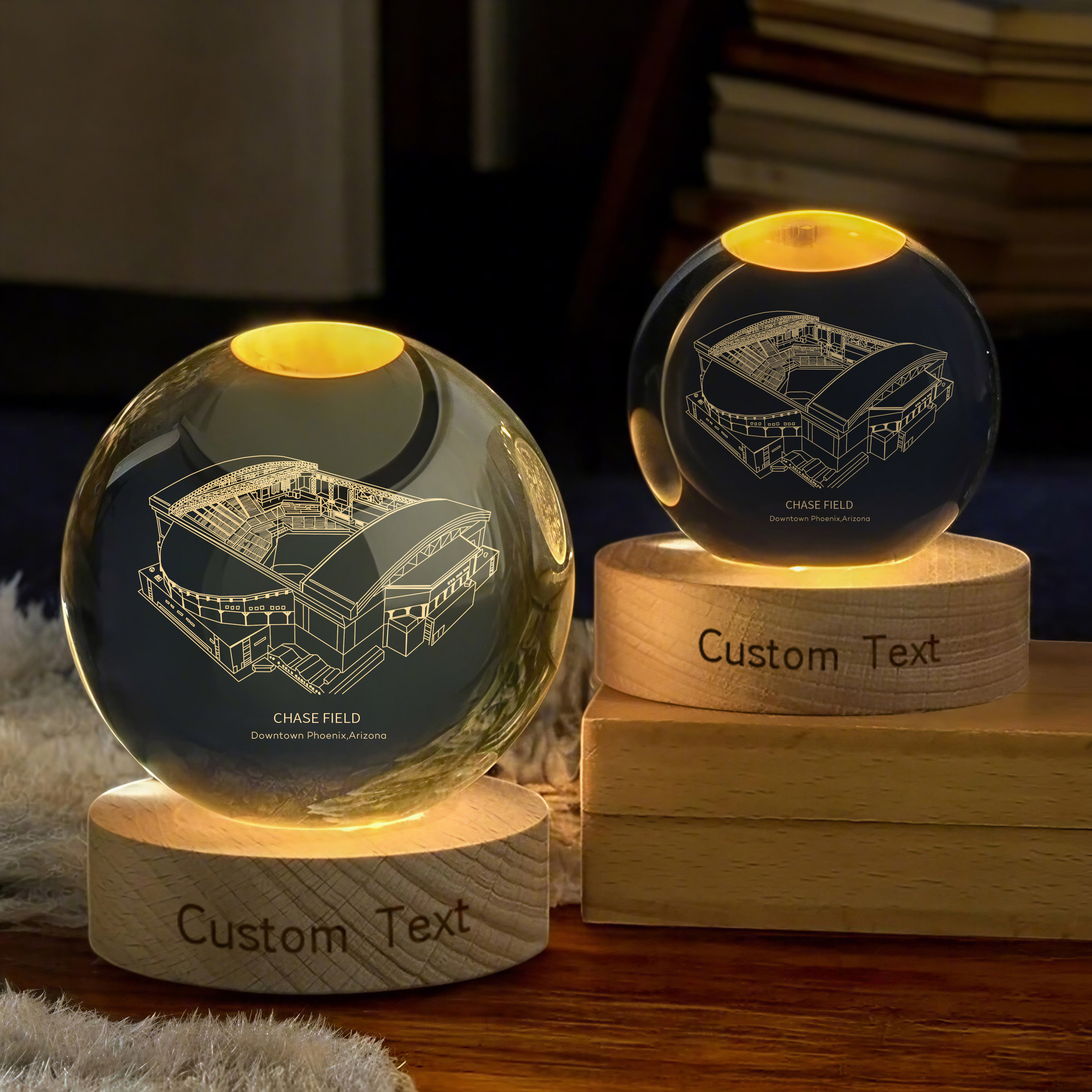 CHASE FIELD Stadium 3D Spherical Crystal Lamp