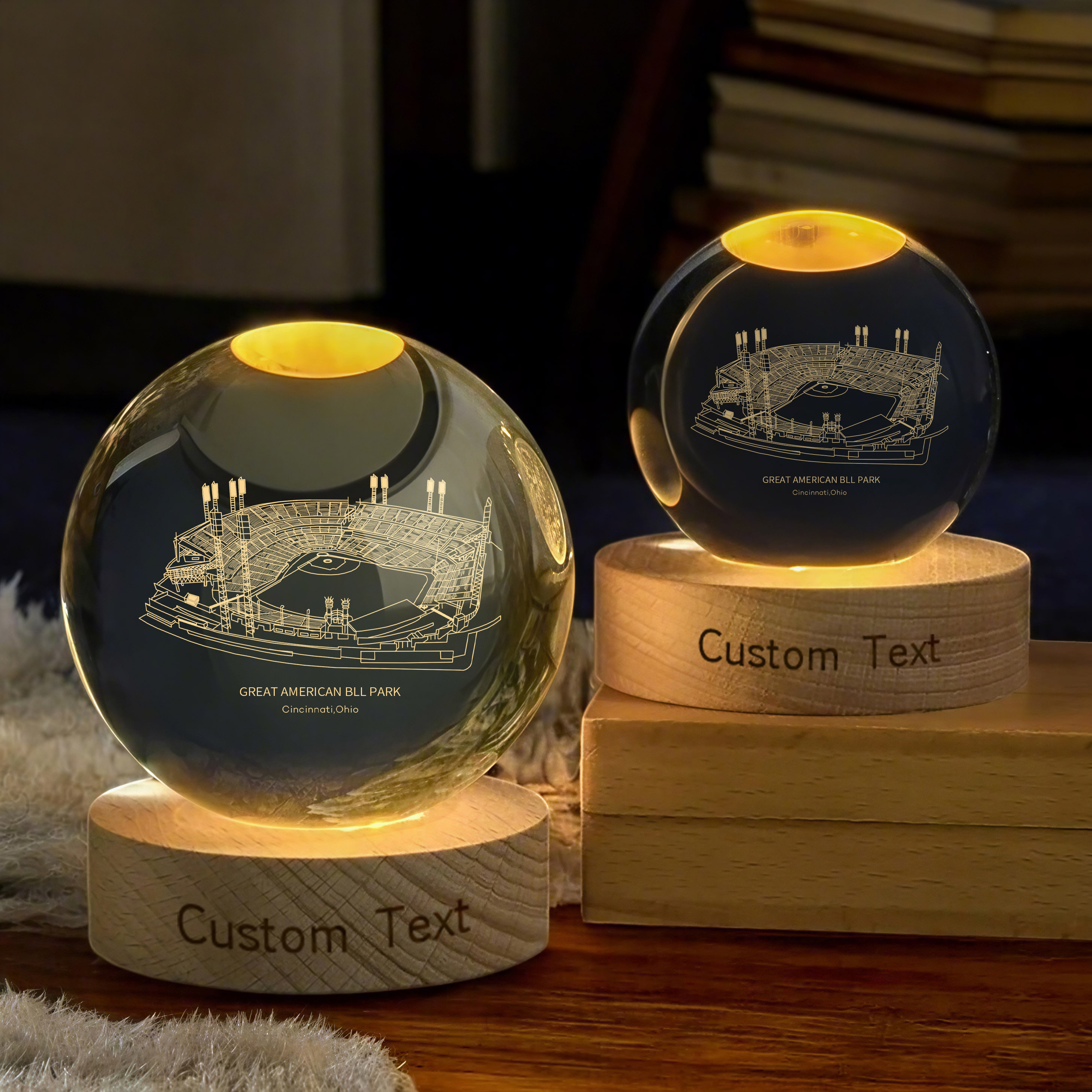 GREAT AMERICAN BALL PARK Stadium 3D Spherical Crystal Lamp