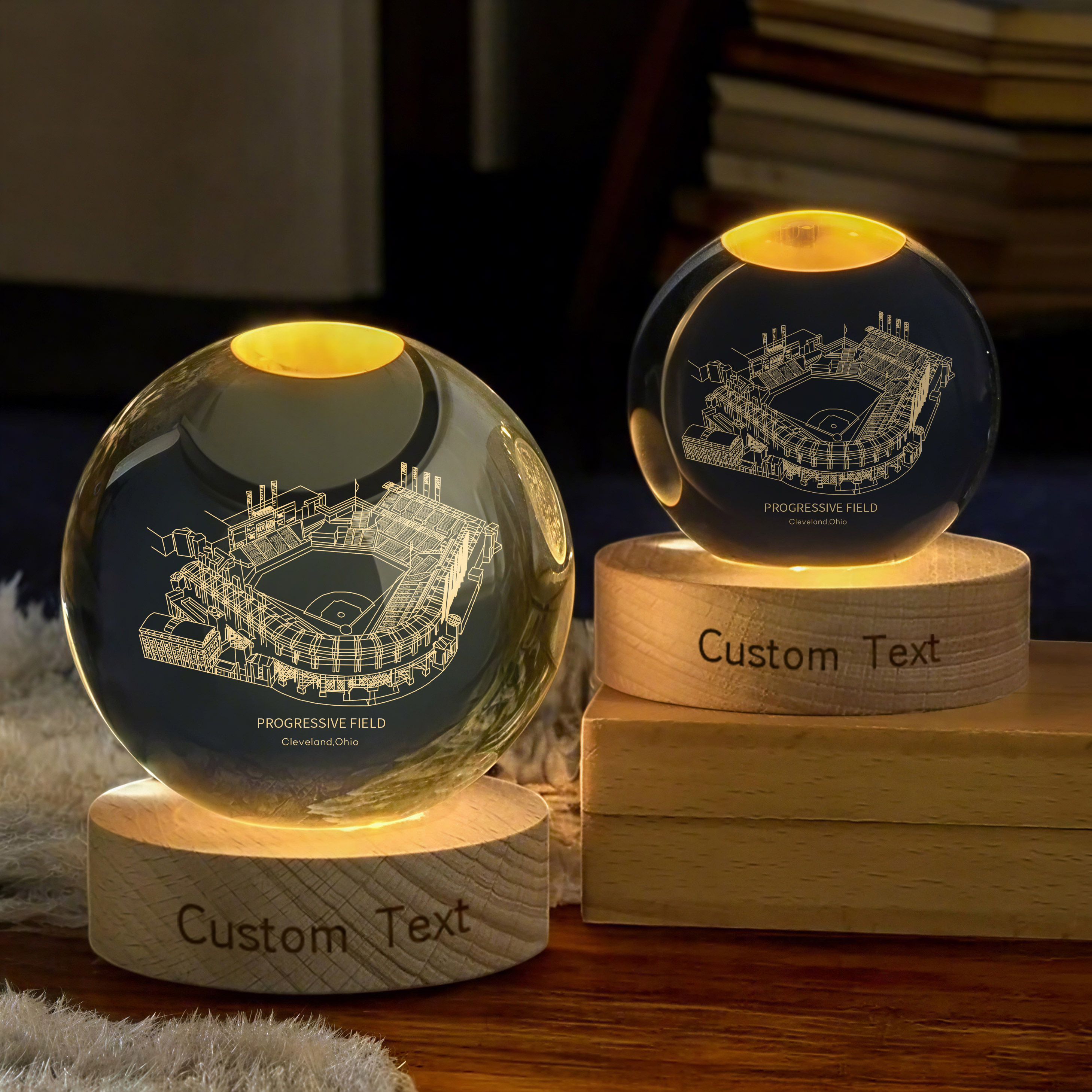 PROGRESSIVE FIELD Stadium 3D Spherical Crystal Lamp