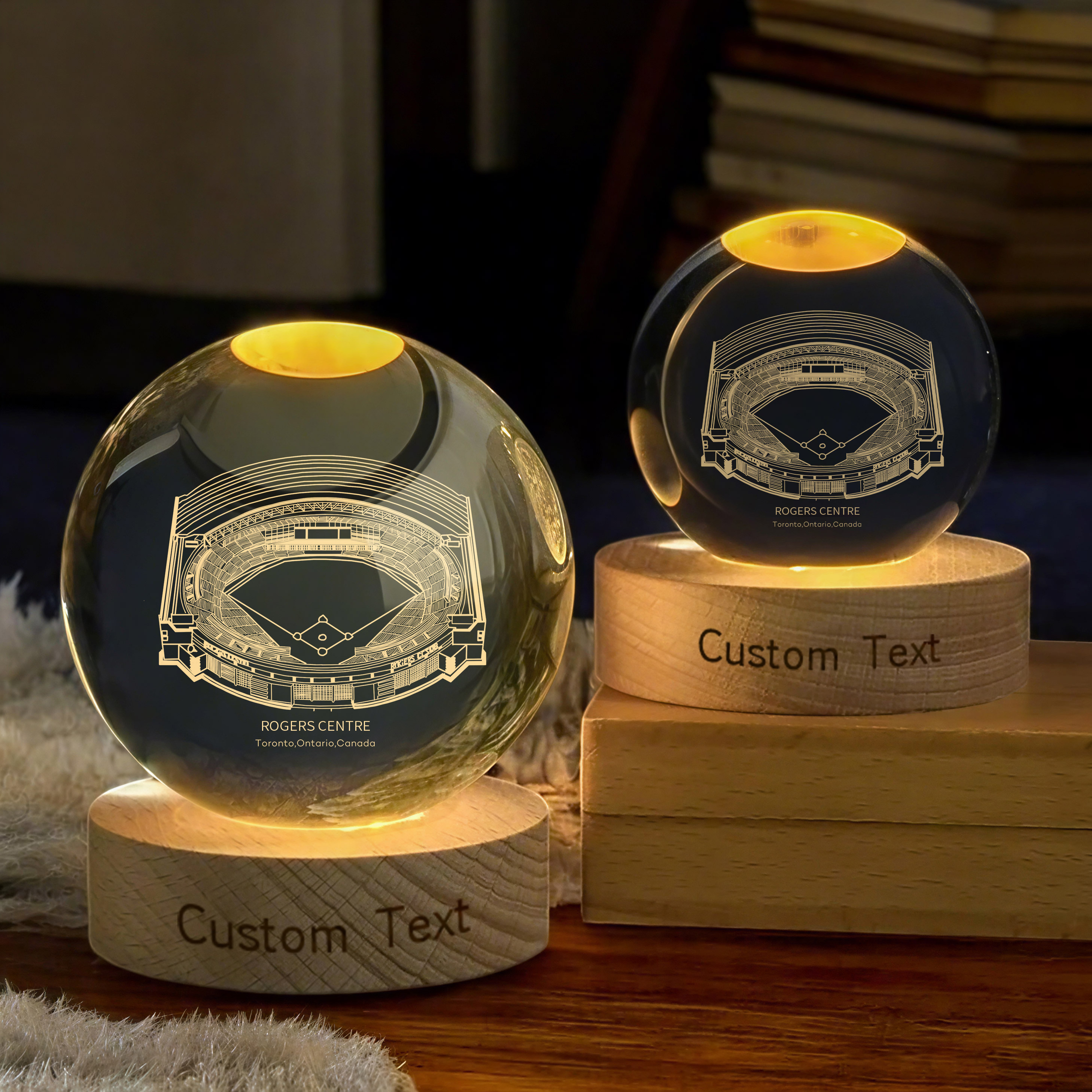 ROGERS CENTRE Stadium 3D Spherical Crystal Lamp