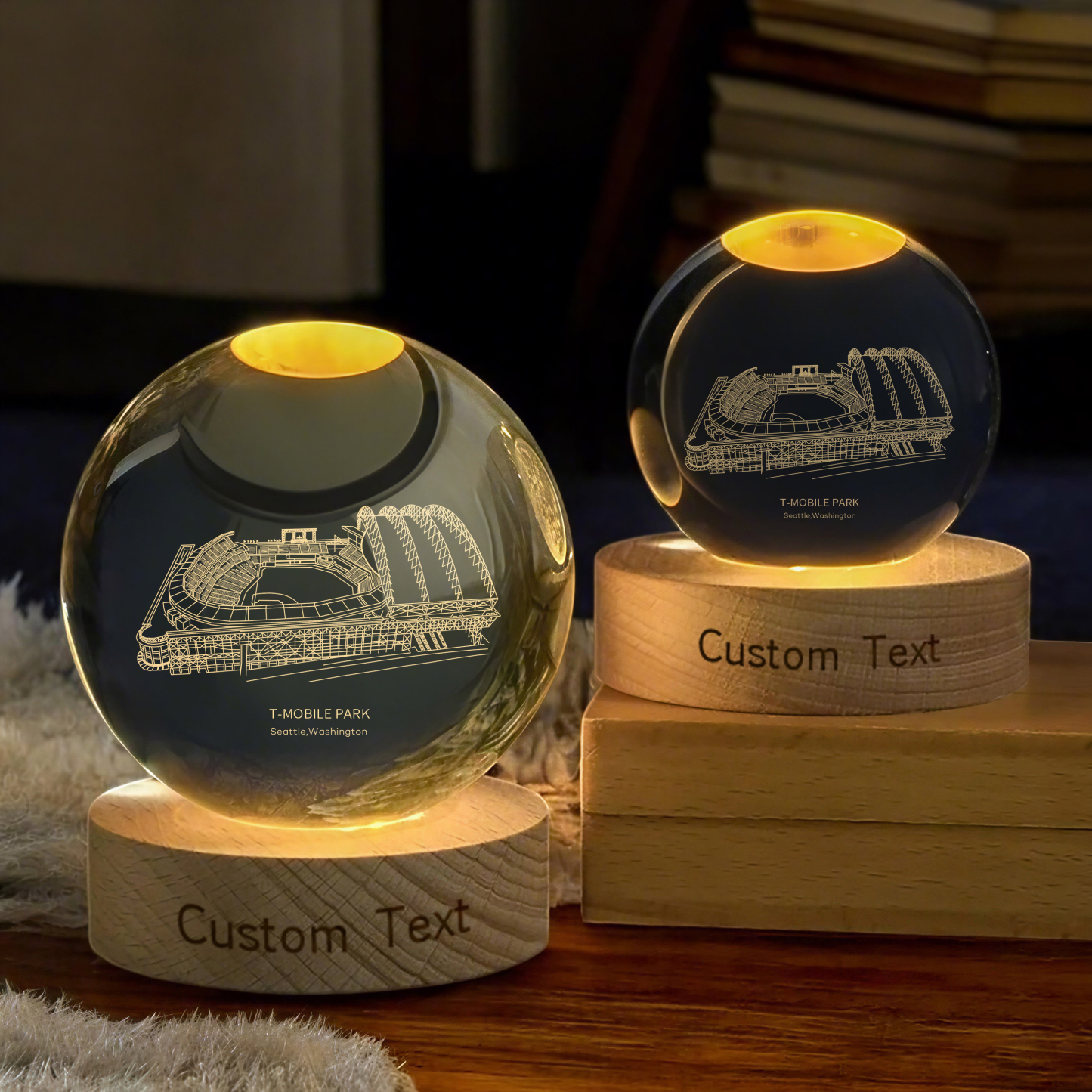 T-MOBILE PARK Stadium 3D Spherical Crystal Lamp