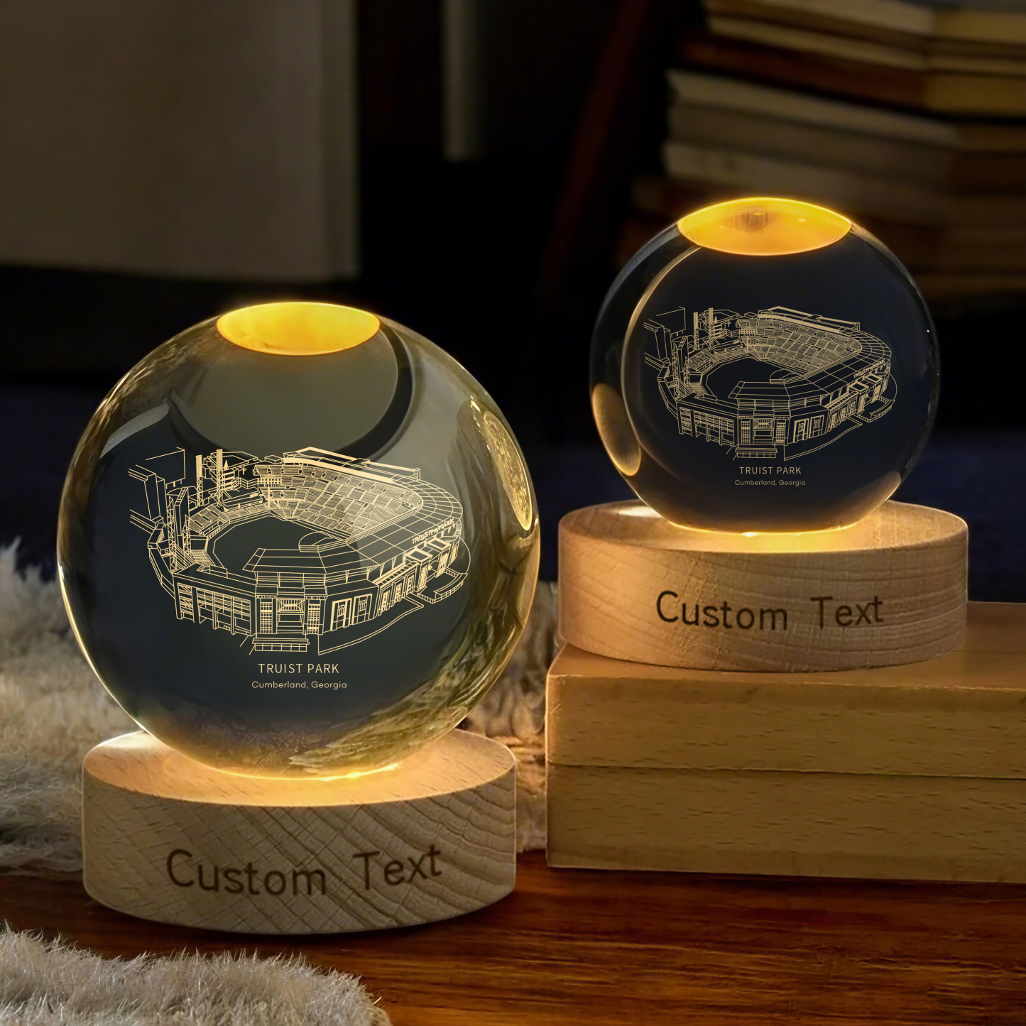 TRUIST PARK Stadium 3D Spherical Crystal Lamp