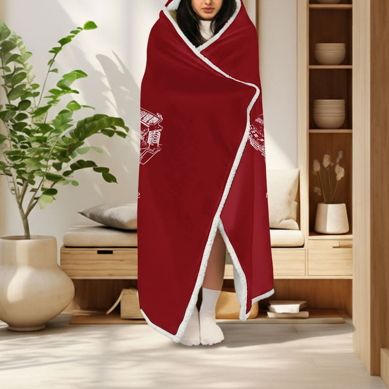 Personalized Sanford Stadium Sport Hooded Blanket