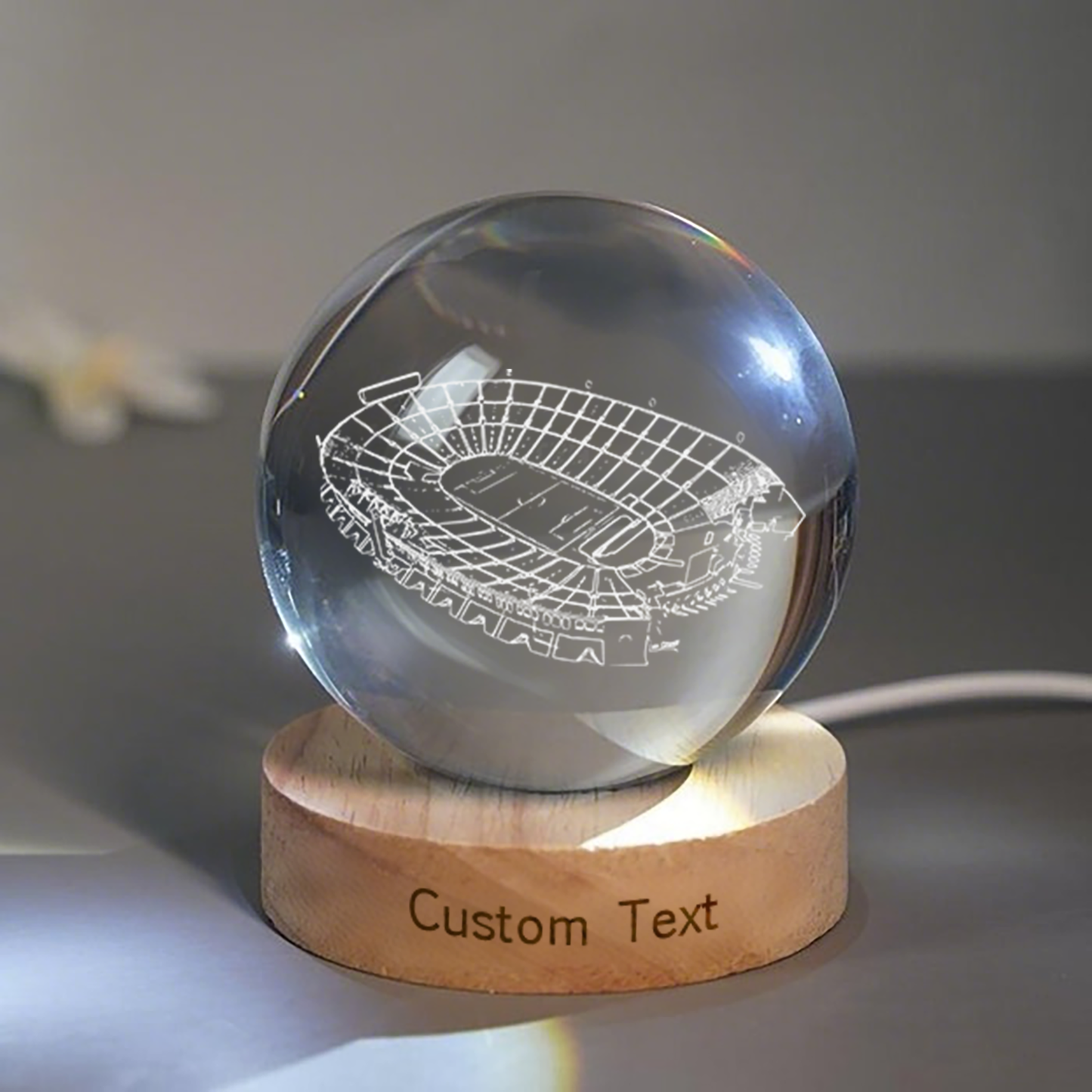 Memorial Coliseum 3D Spherical Crystal Lamp