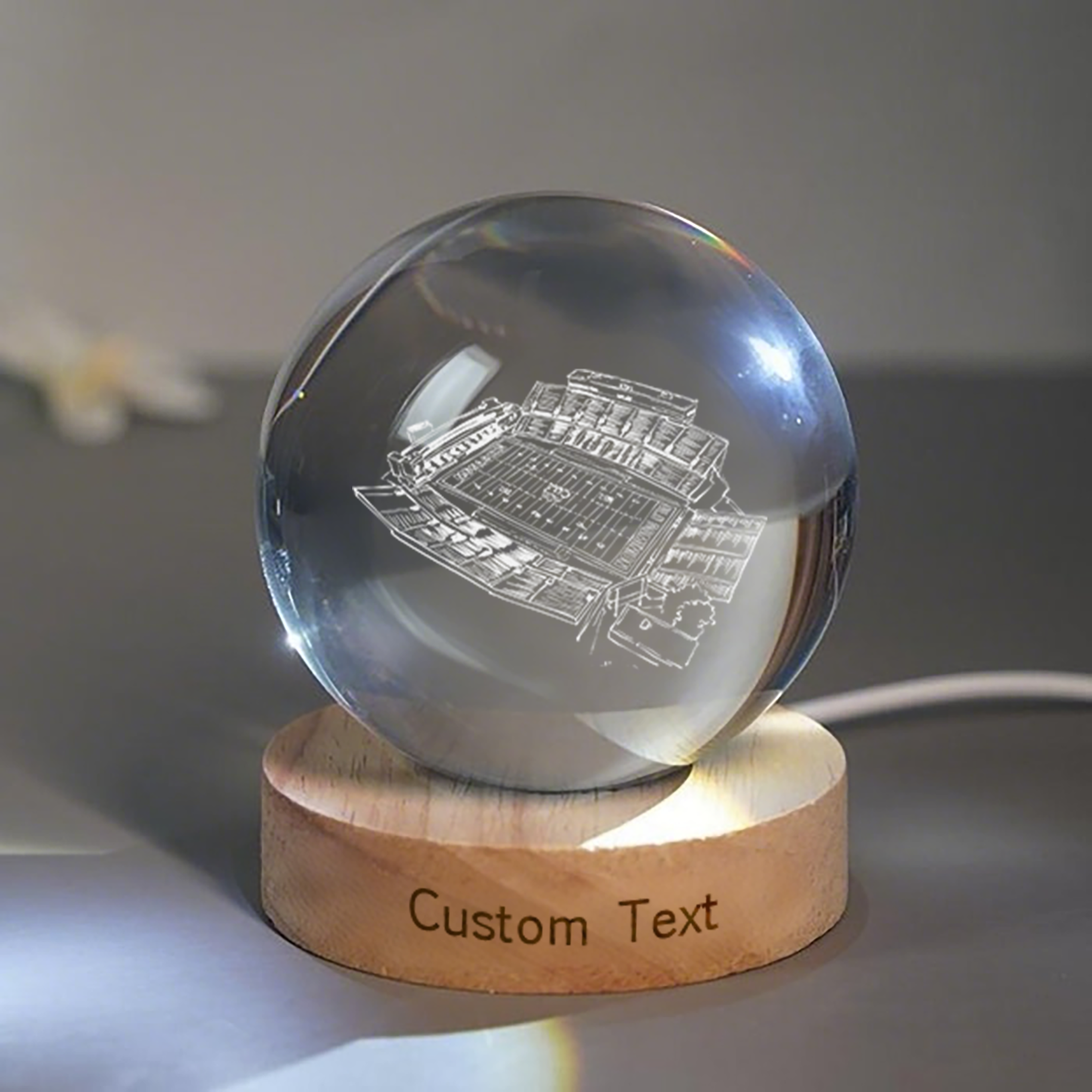 S.B. Ballard Stadium 3D Spherical Crystal Lamp