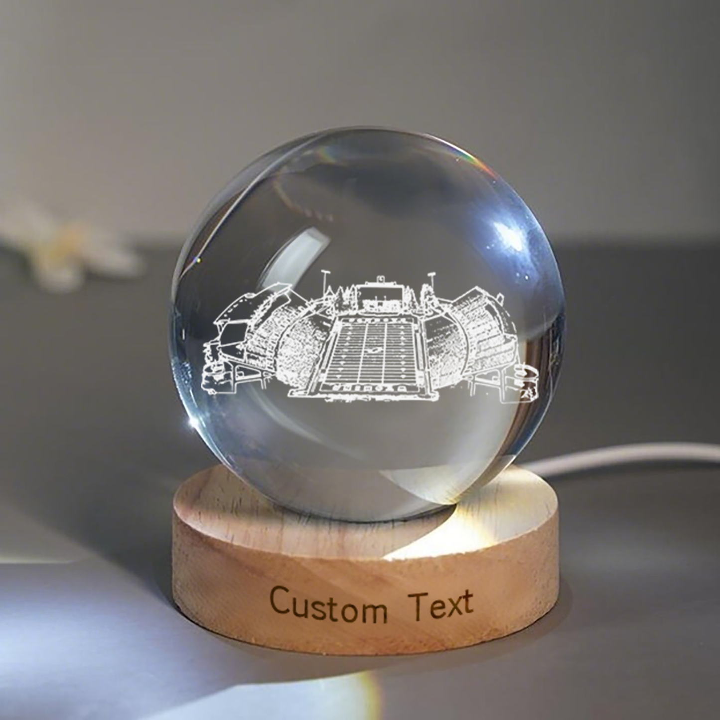 War Memorial Stadium 3D Spherical Crystal Lamp