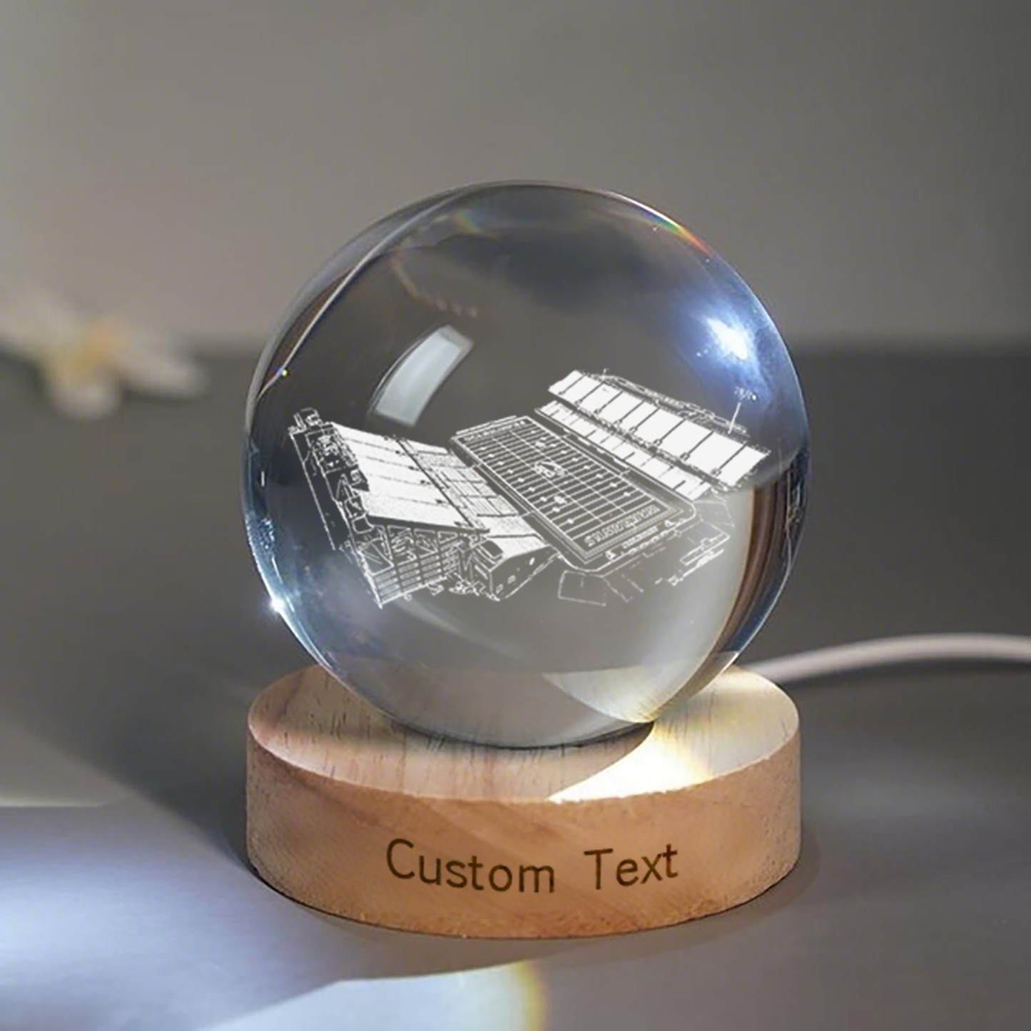 Malone Stadium 3D Spherical Crystal Lamp