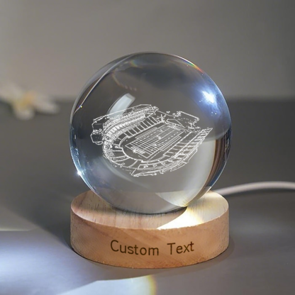 Nippert Stadium 3D Spherical Crystal Lamp