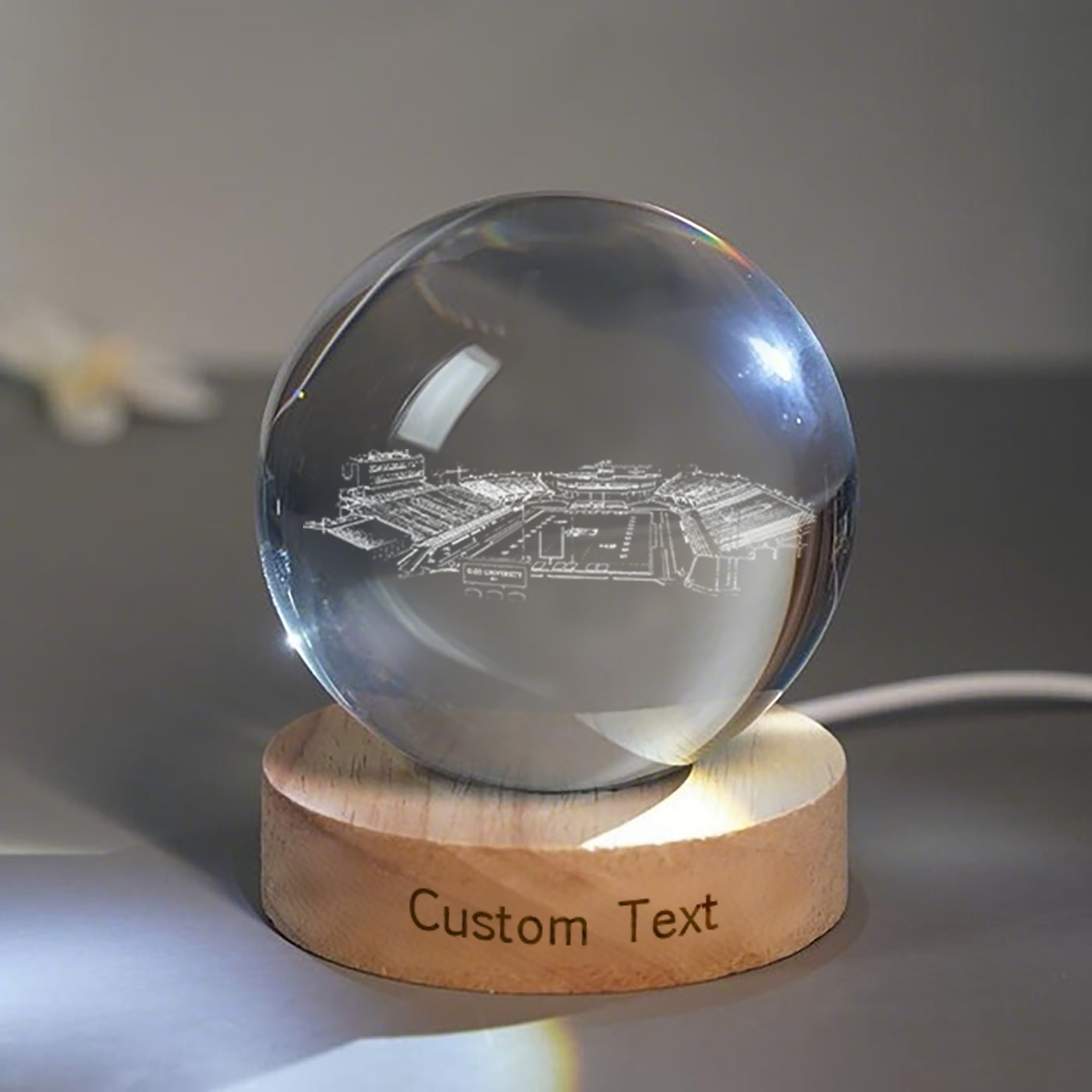 Peden Stadium 3D Spherical Crystal Lamp