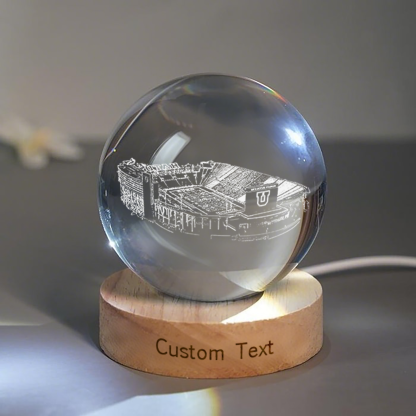 Rice–Eccles Stadium 3D Spherical Crystal Lamp