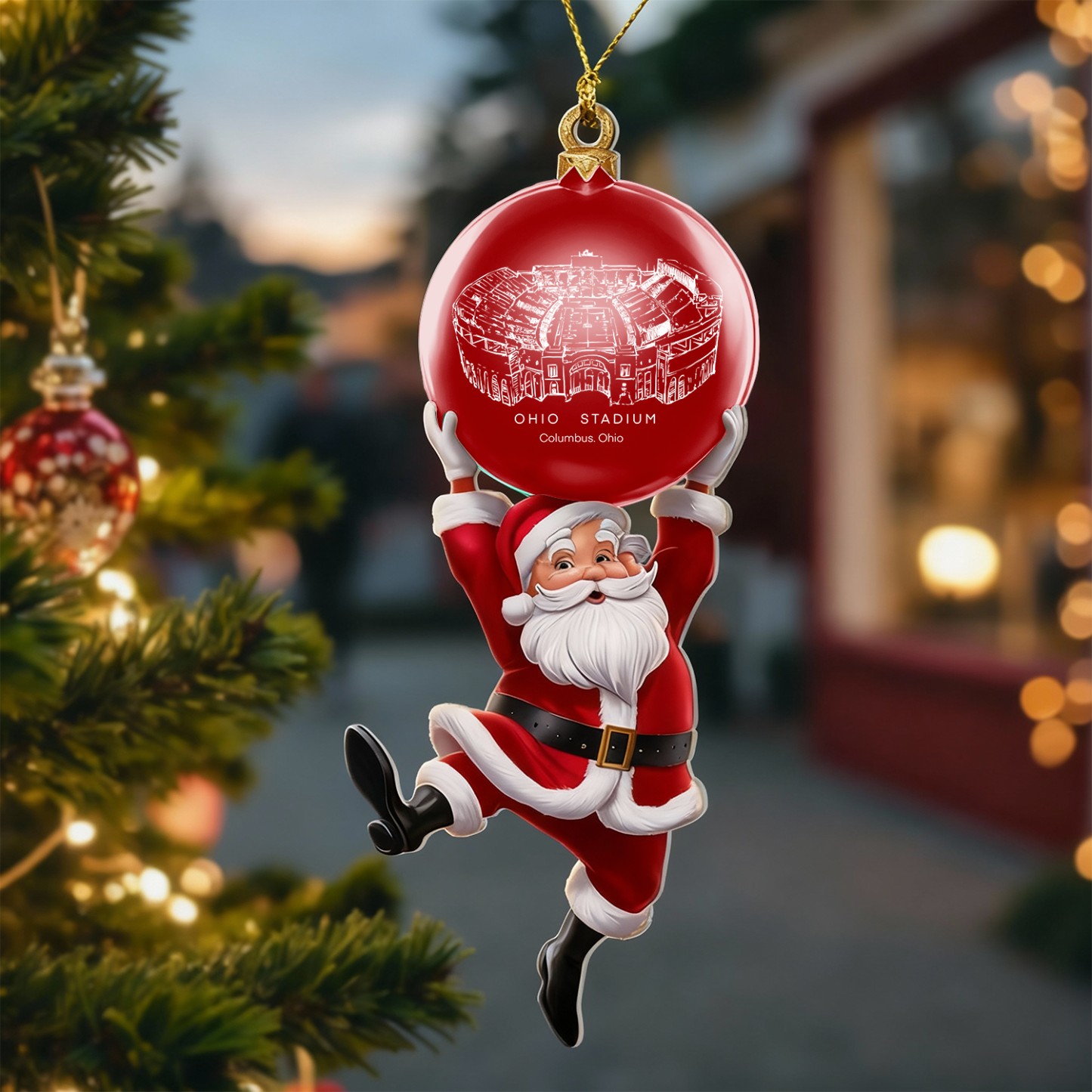 Personalized Ohio Stadium Christmas Acrylic Decorations, A Gift For Fans - Limited Edition