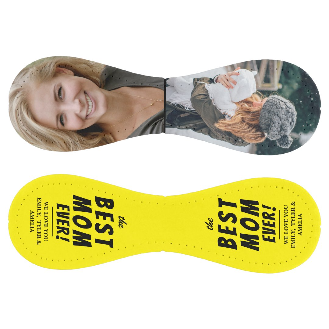 Yellow Best Mom Ever 2 Photo Collage Softball