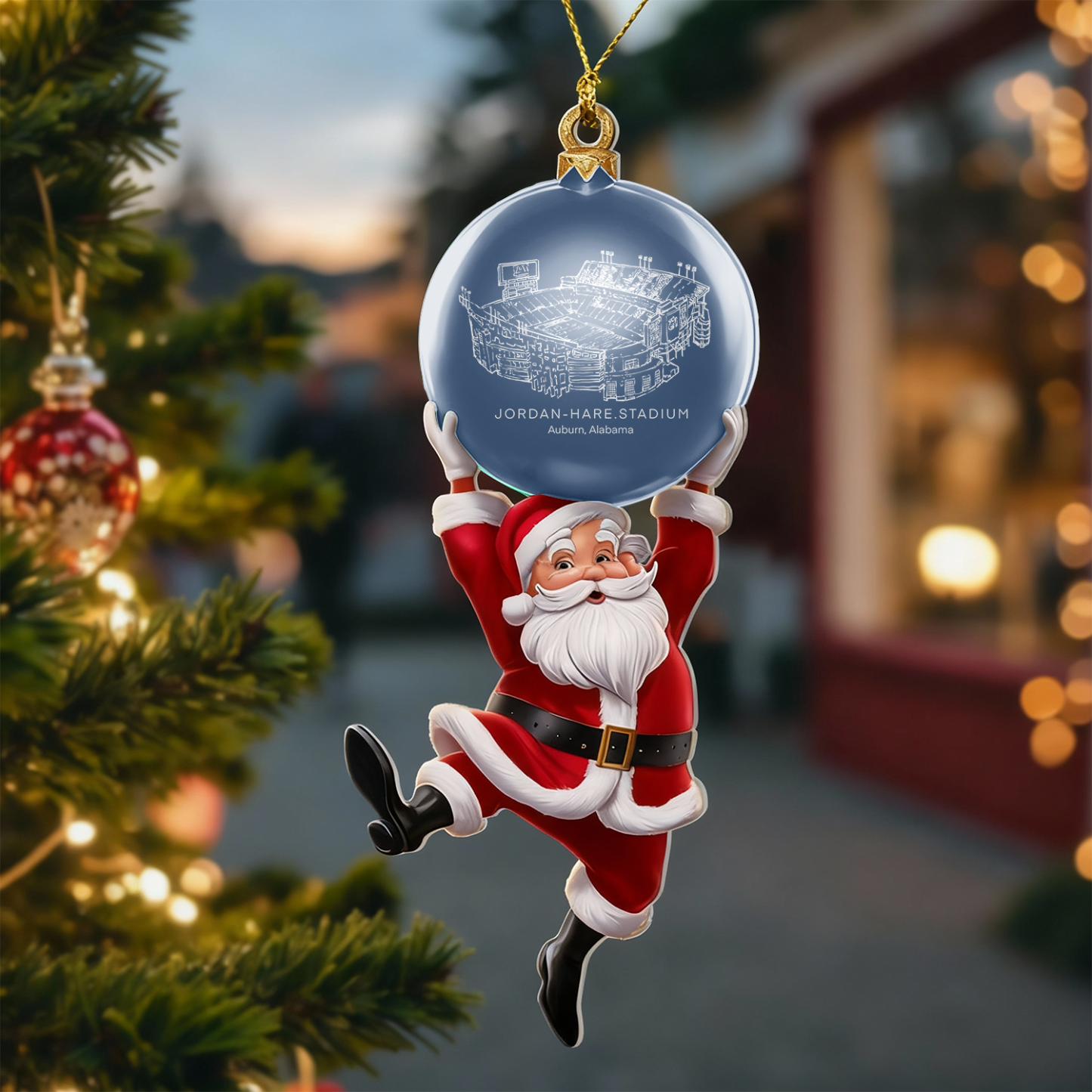 Personalized Jordan-Hare Stadium Christmas Acrylic Decorations, A Gift For Fans - Limited Edition