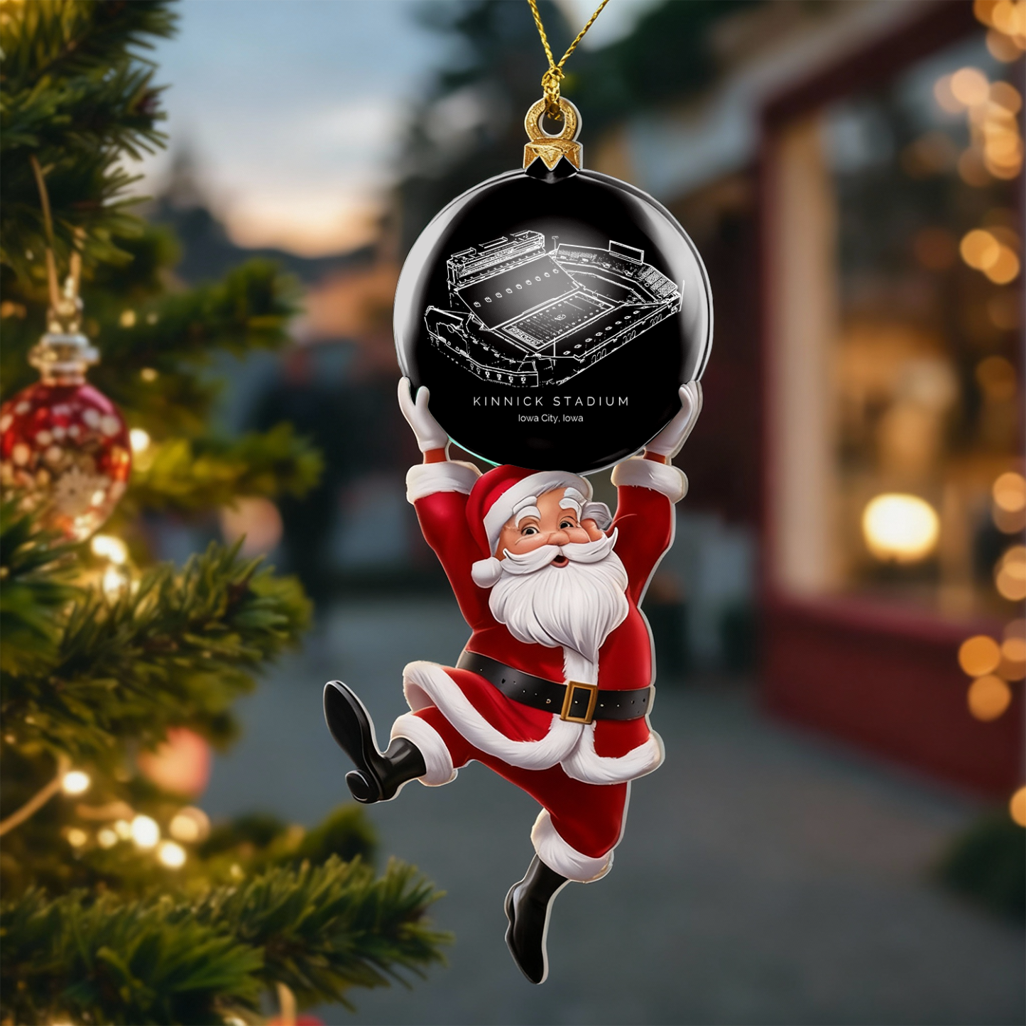 Personalized Kinnick Stadium Christmas Acrylic Decorations, A Gift For Fans - Limited Edition