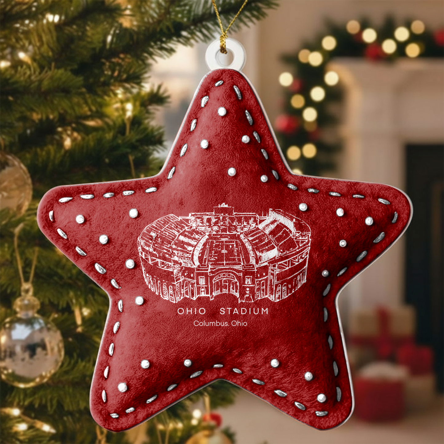 Custom Ohio Stadium Christmas Acrylic Ornament Gift For Family Member - Limited Edition