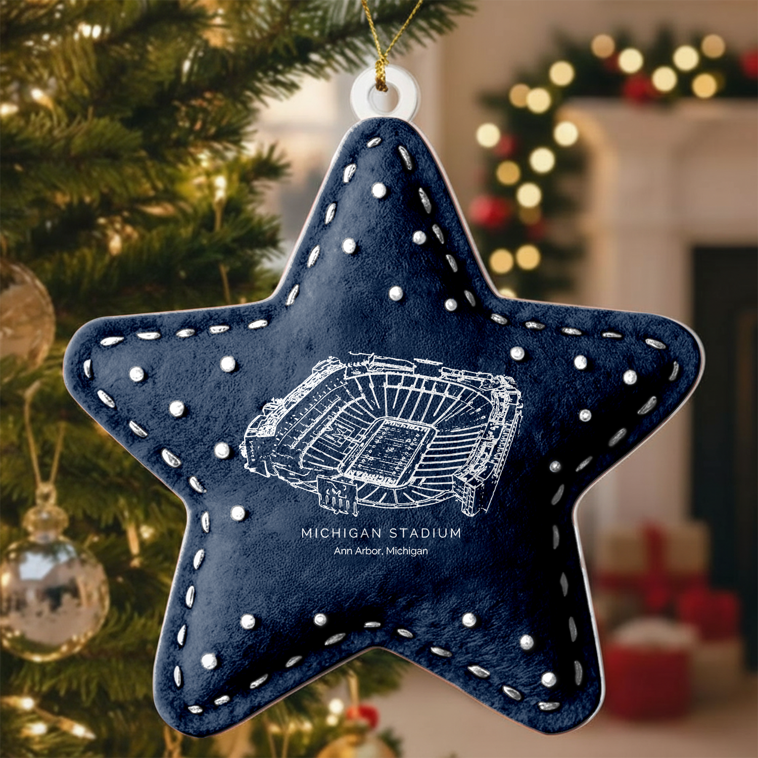 Custom Michigan Stadium Christmas Acrylic Ornament Gift For Family Member - Limited Edition