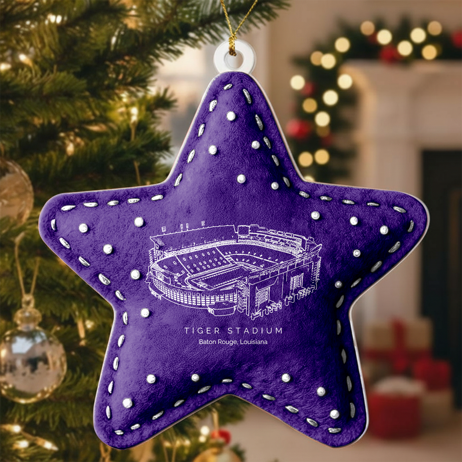 Custom Tiger Stadium Christmas Acrylic Ornament Gift For Family Member - Limited Edition