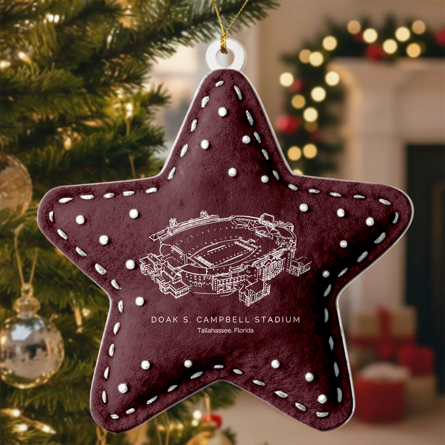 Custom Doak S. Campbell Stadium Christmas Acrylic Ornament Gift For Family Member - Limited Edition