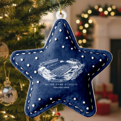 Custom Notre Dame Stadium Christmas Acrylic Ornament Gift For Family Member - Limited Edition