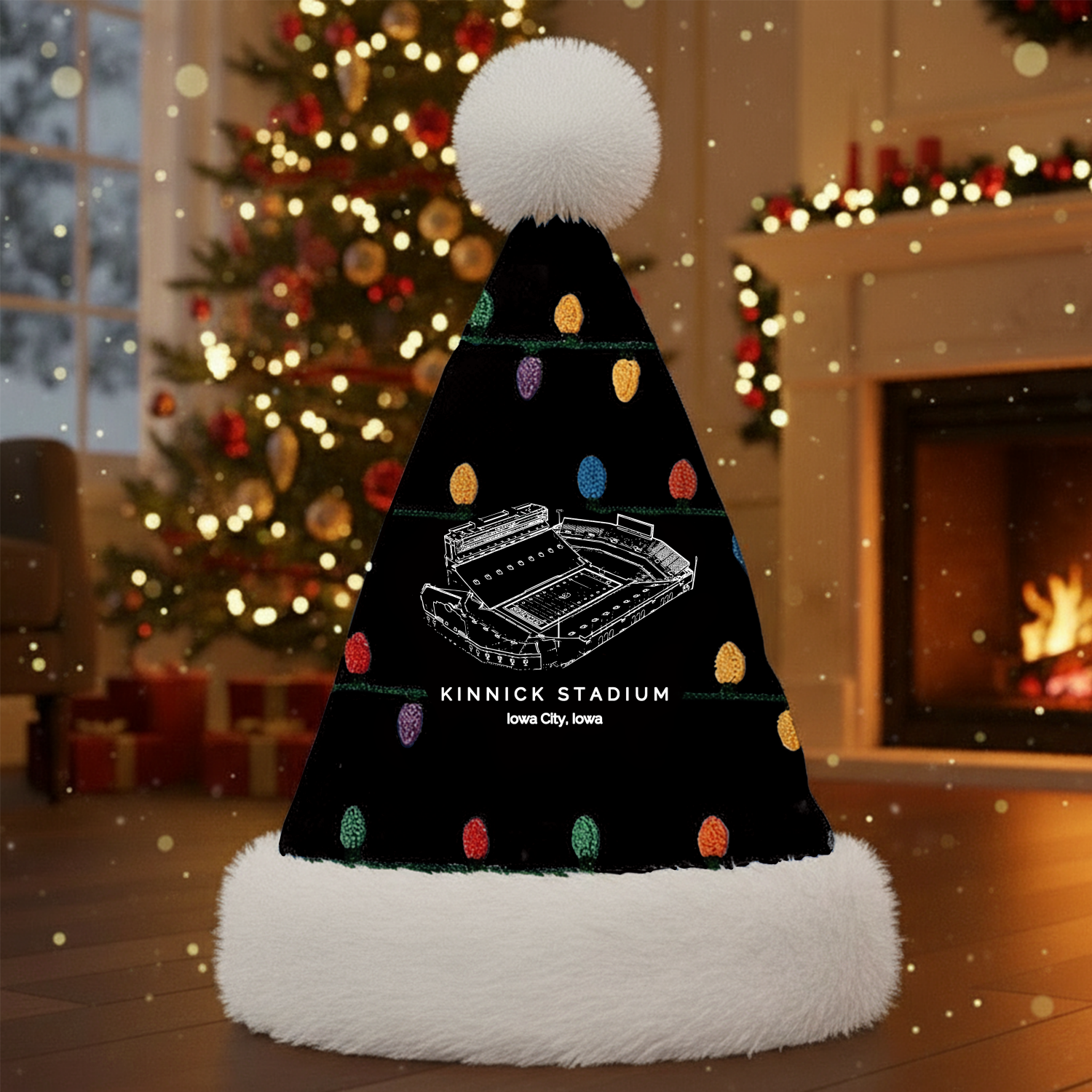 Personalized Kinnick Stadium Santa Hat, A Perfect Christmas Gift For Family - Limited Edition