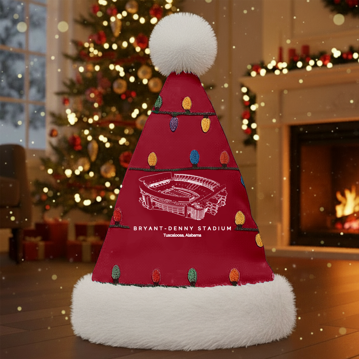Personalized Bryant-Denny Stadium Santa Hat, A Perfect Christmas Gift For Family - Limited Edition