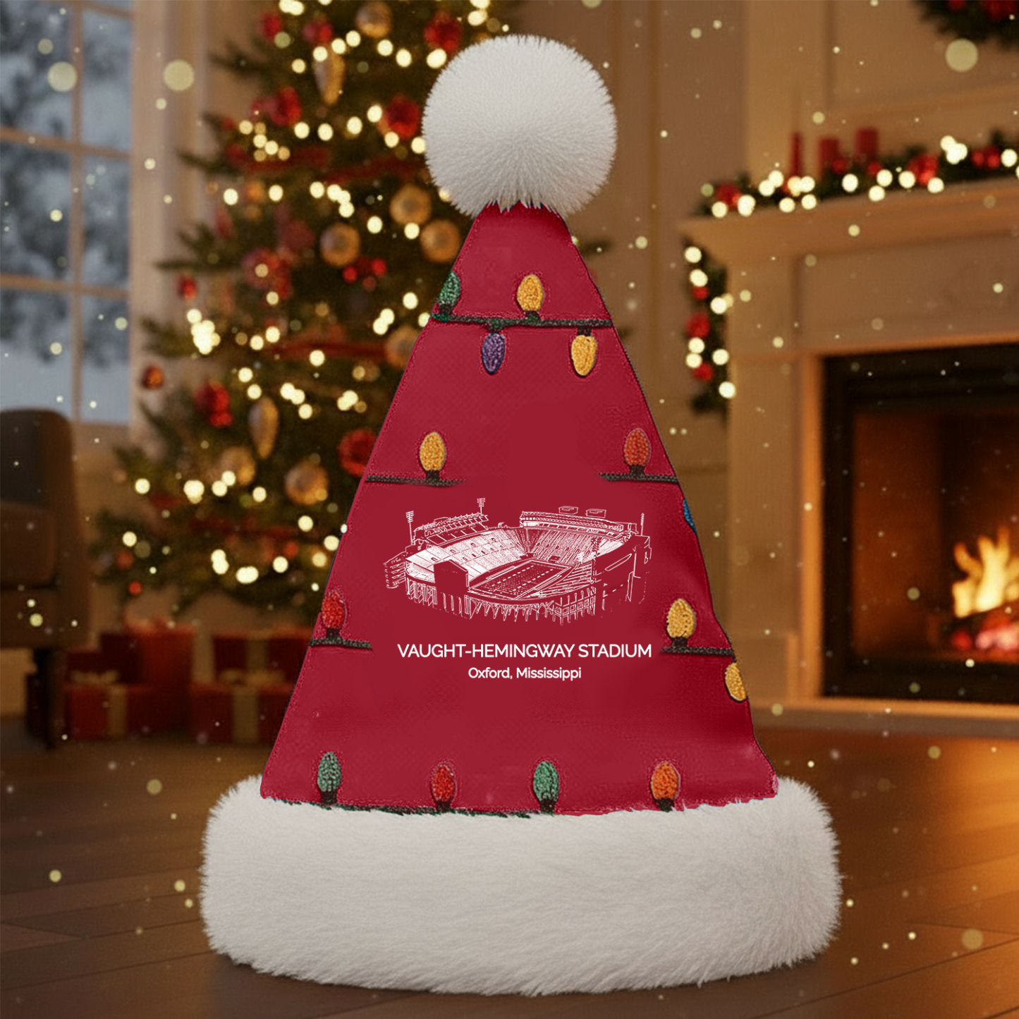 Personalized Vaught–Hemingway Stadium Santa Hat, A Perfect Christmas Gift For Family - Limited Edition