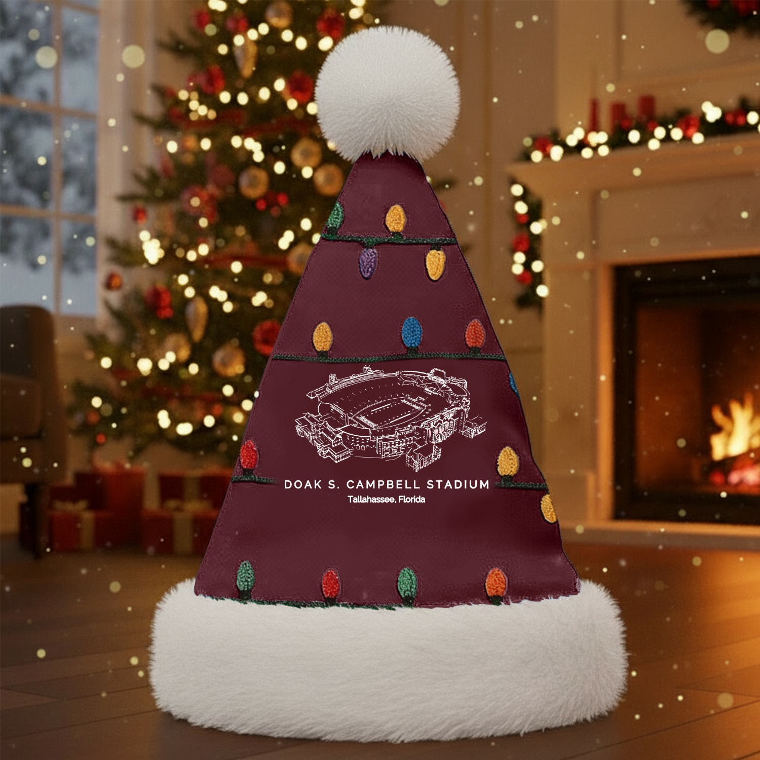 Personalized Doak S. Campbell Stadium Santa Hat, A Perfect Christmas Gift For Family - Limited Edition