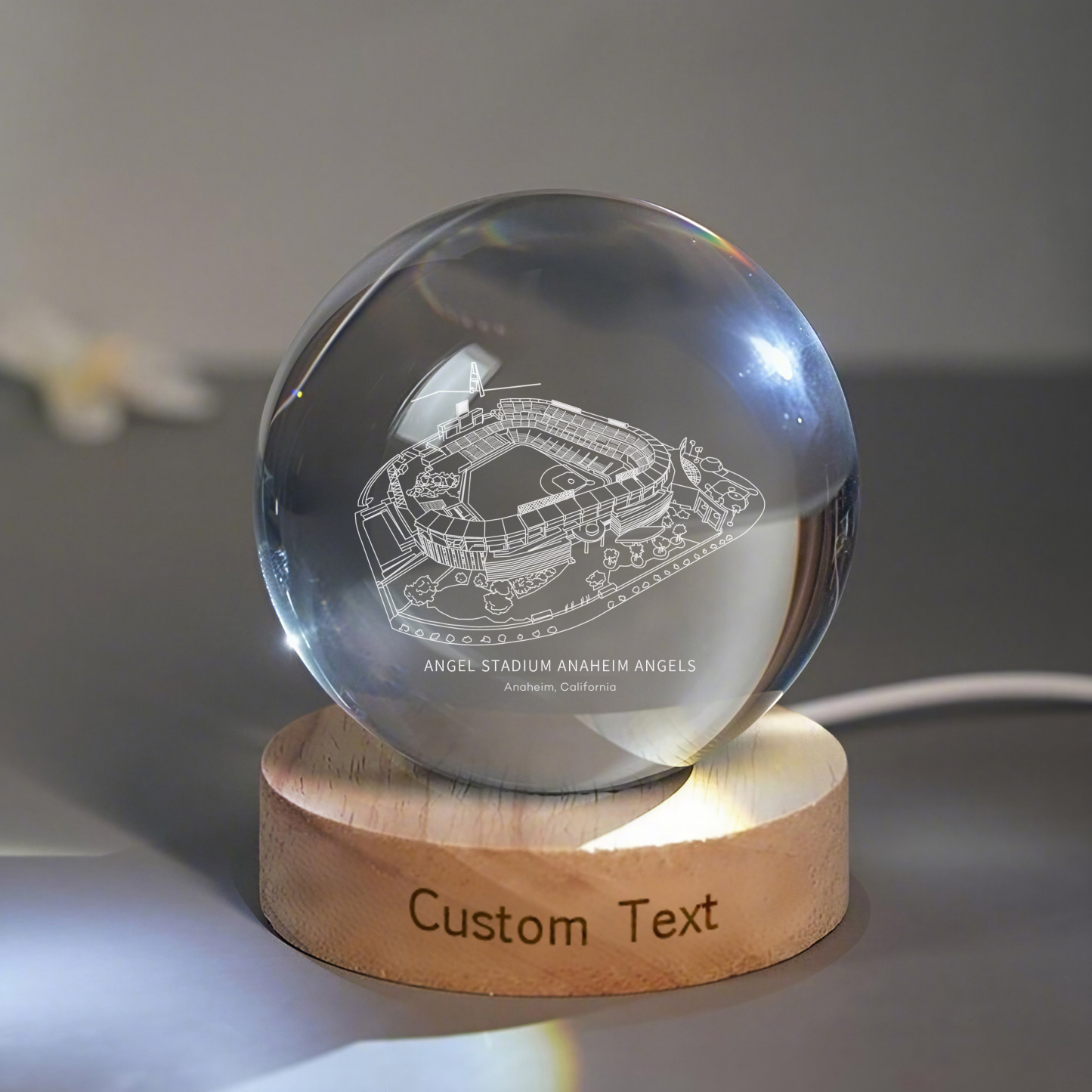 ANGEL Stadium 3D Spherical Crystal Lamp